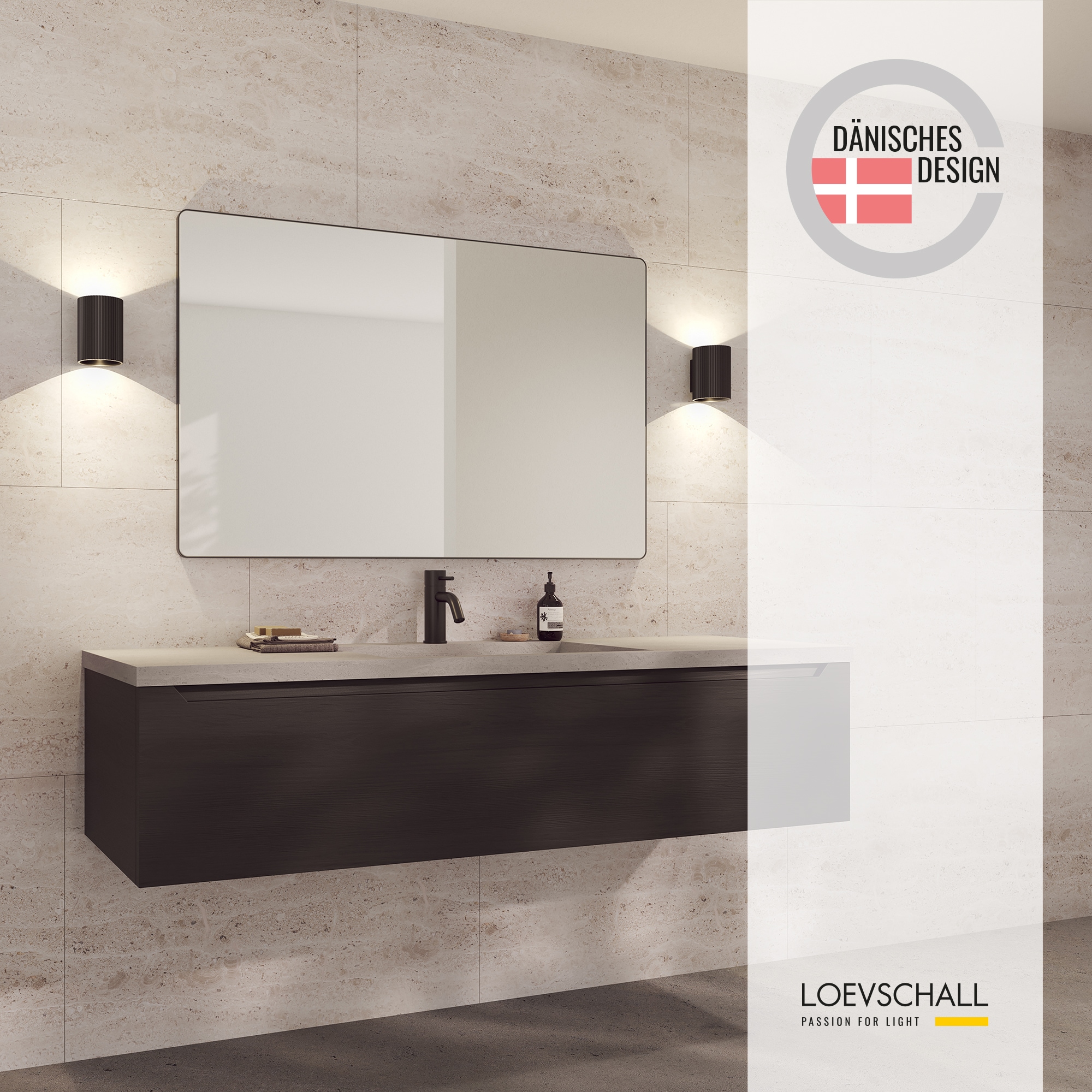 Loevschall Spiegel »Refine Wandspiegel rechteckig – eleganter Designspiegel mit edlem«, Rahmen in vielen Größen & Farben für Bad, Flur & Schlafzimmer
