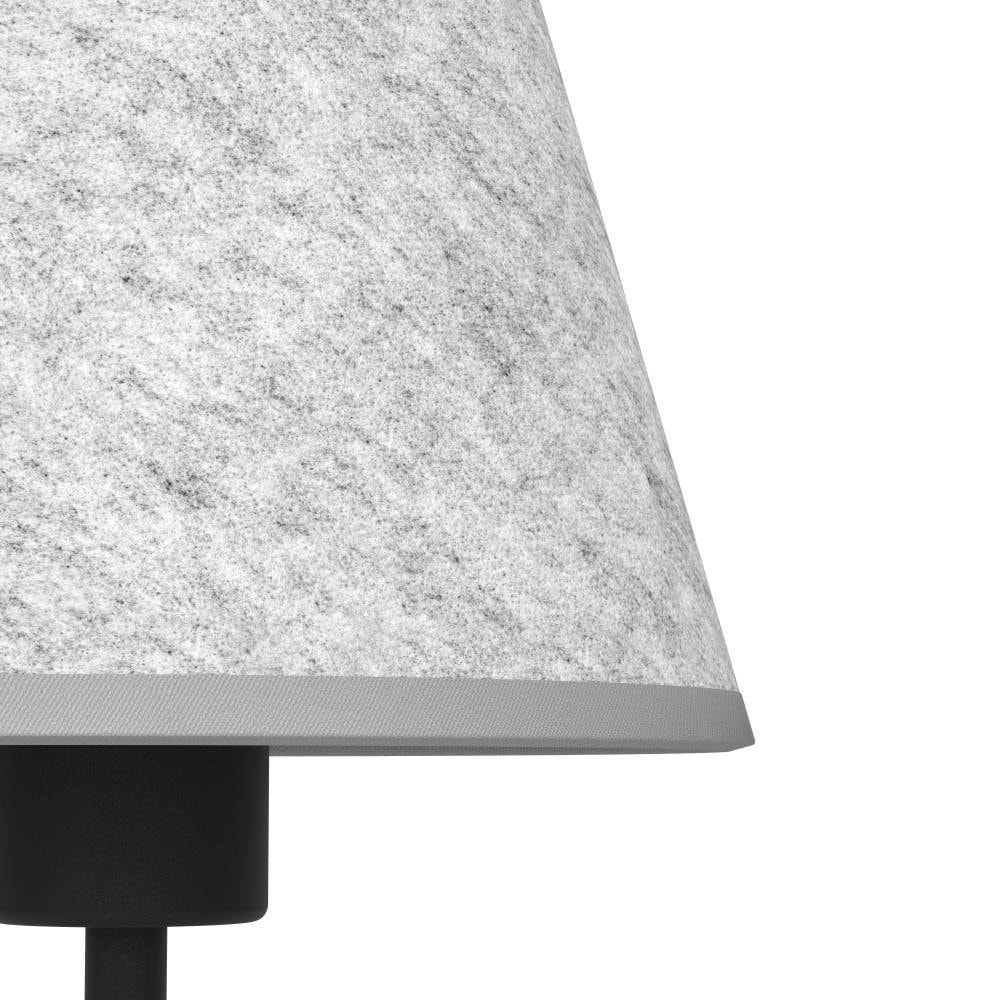EGLO Tischleuchte »ALSAGER«, 1 flammig, Leuchtmittel E27 | ohne Leuchtmittel, Tischlampe, Japandi, Metall in Schwarz und Filz in Grau, E27 Fassung
