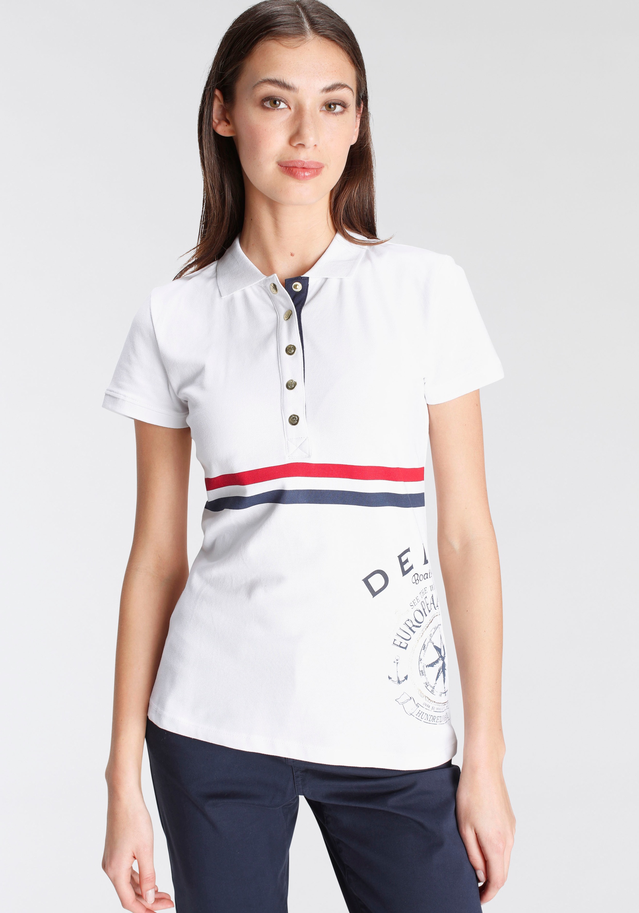DELMAO Poloshirt, in edlem maritimen Look - NEUE MARKE! kaufen