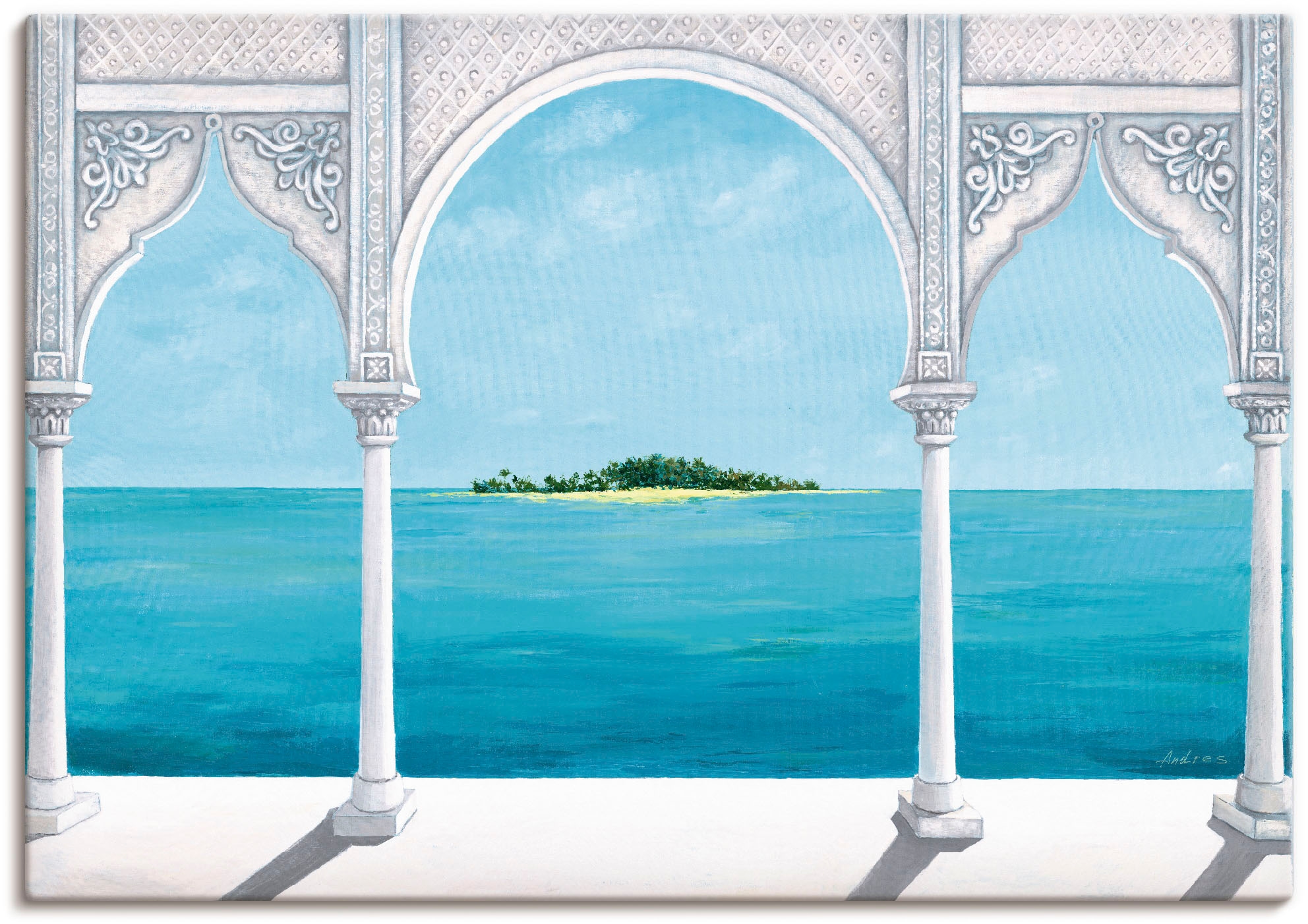 in St.), als im Karibik«, Wandbild Fensterblick, Online verschied. Shop OTTO Artland (1 Poster Größen Leinwandbild, »Orientalische