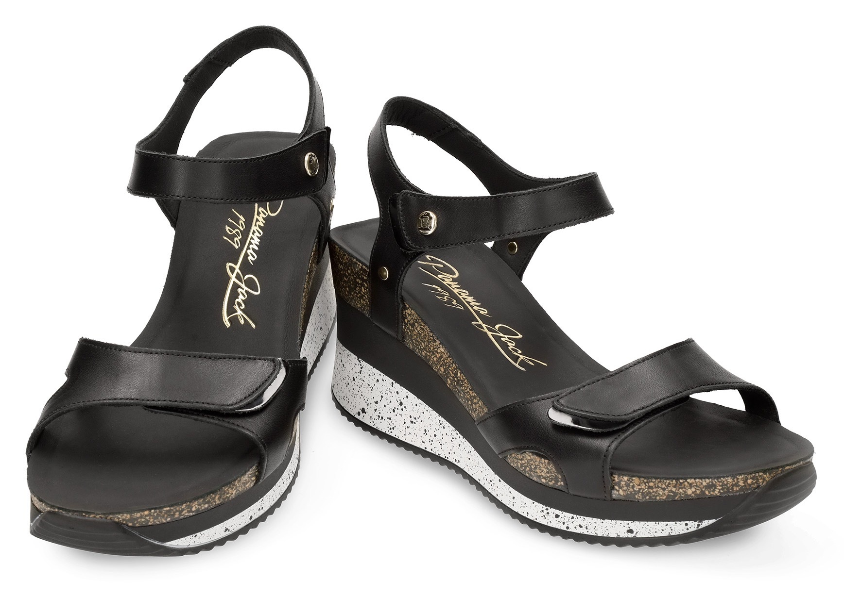 Panama Jack Keilsandalette »Nica«, Plateausandale, Sandalette, Sommerschuh mit weicher Lederdecksohle