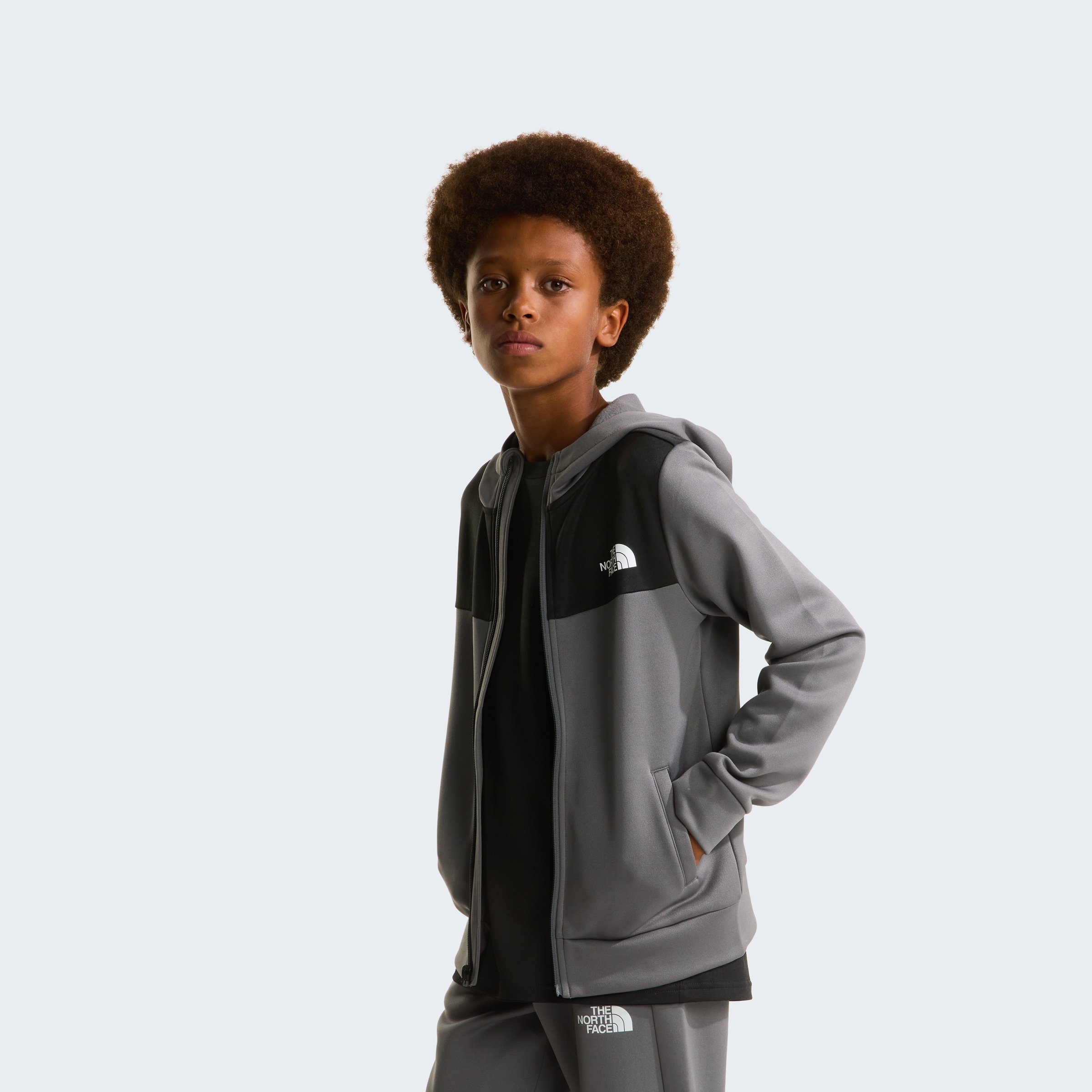 The North Face Fleecejacke »TEEN REAXION FZ HOODIE« für Jugendliche, sportlicher Stil, mit Reißverschluss