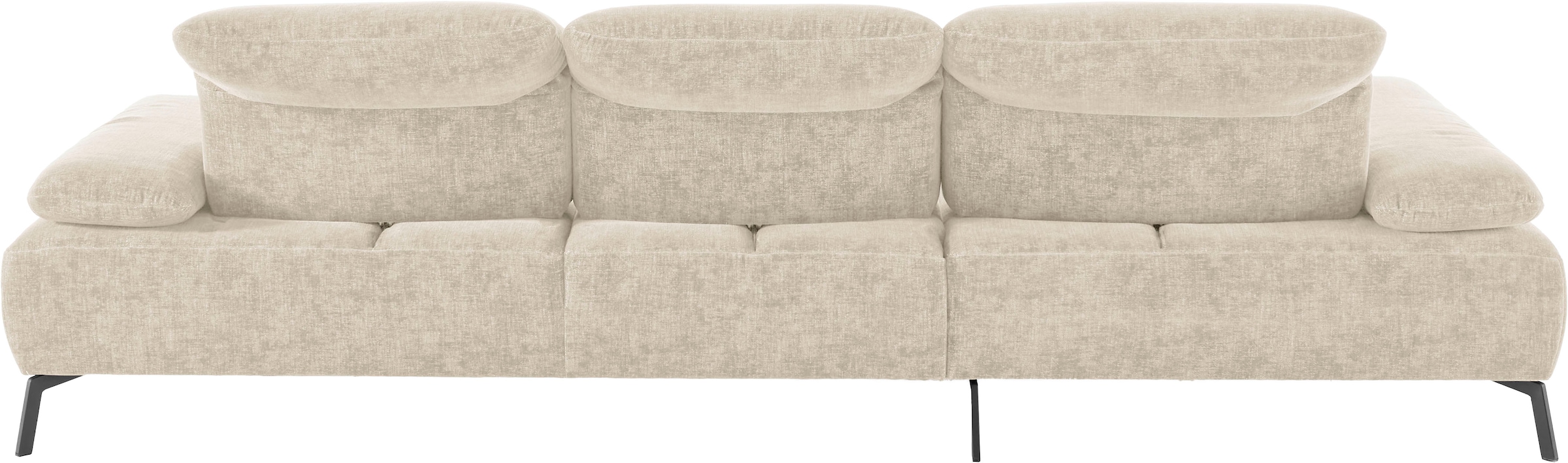 Home affaire Ecksofa »Liora, L-Form mit verstellbarem Kopfteil, Breite 291 cm« klappbare Armlehne, Tonnentaschenfederkern&saugroboterfreundliche Höhe