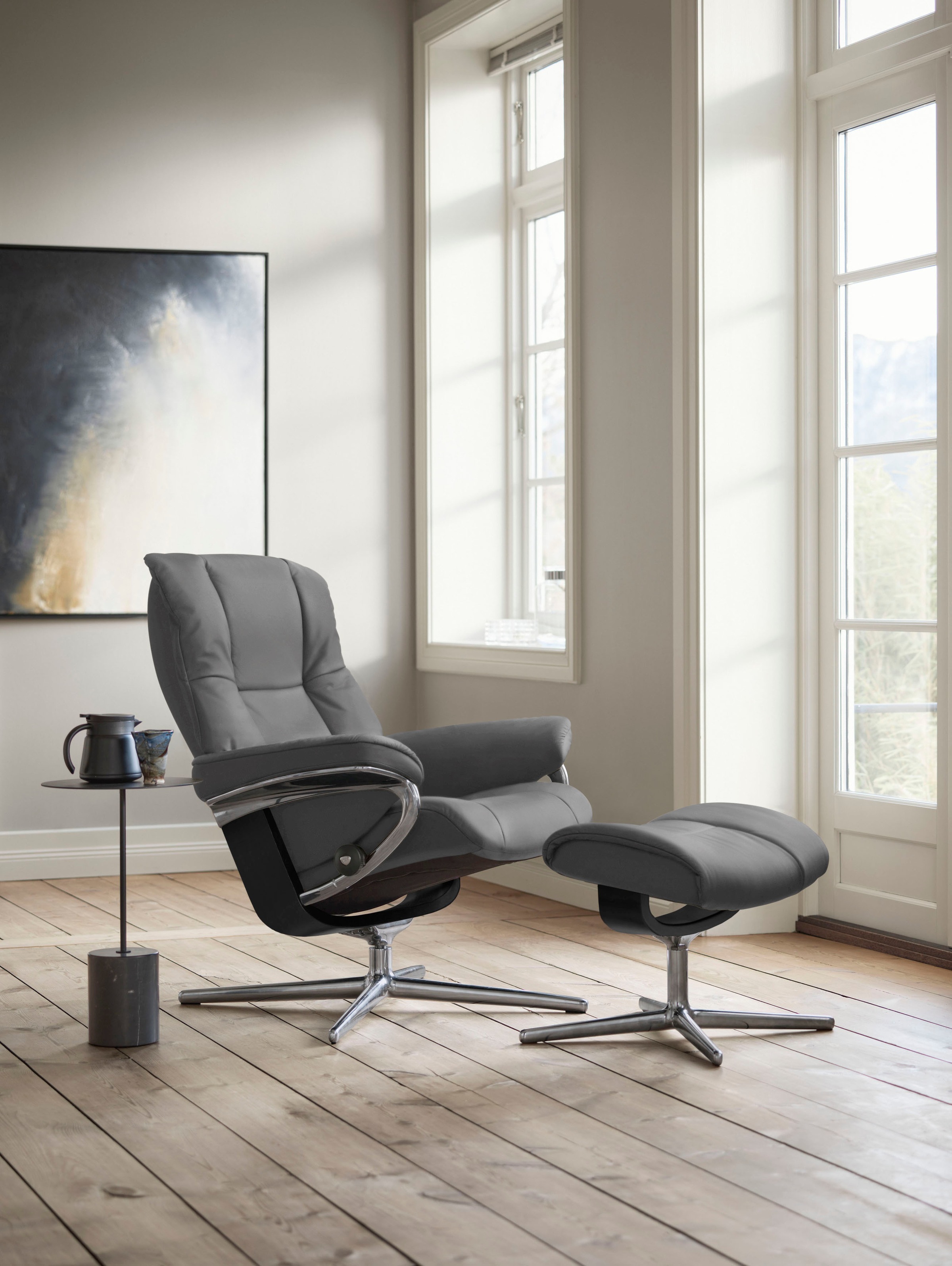 Stressless® Relaxsessel »Mayfair« mit Cross Base, Größe S, M & L, Holzakzent Schwarz