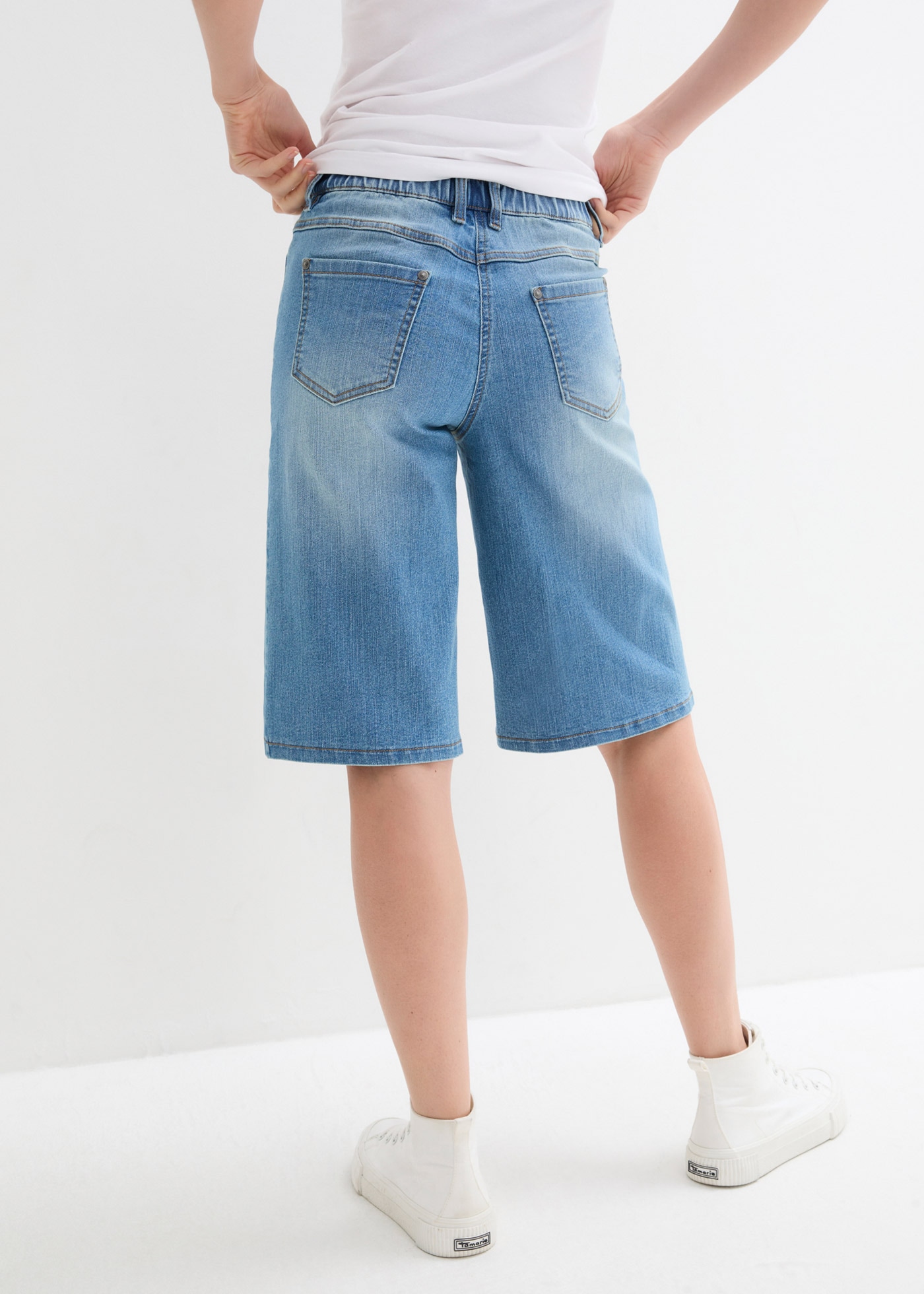 bonprix Bermudas  aus Baumwolle, Polyester und Elasthan, mit Stretch-Material