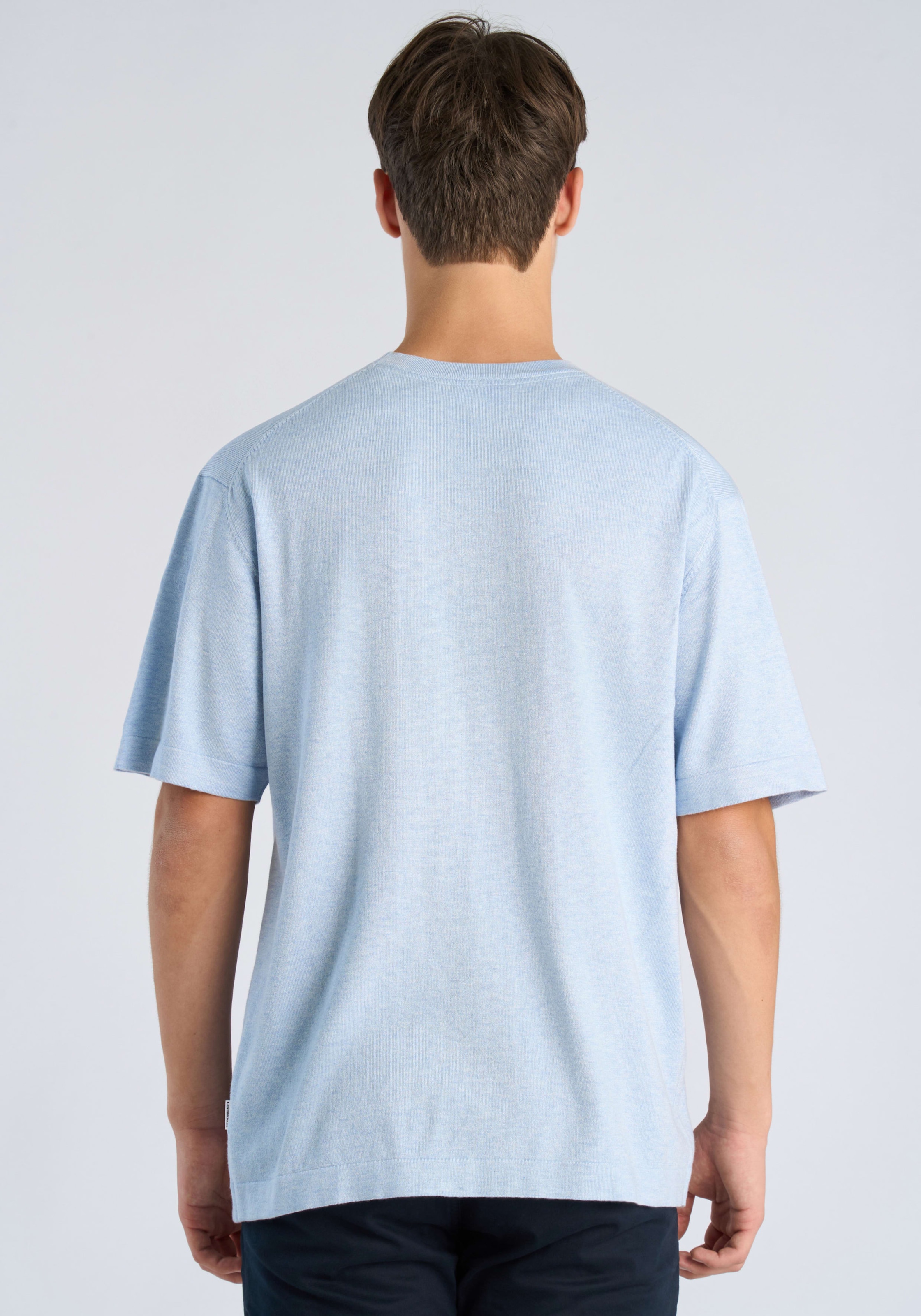 LINDBERGH Rundhalsshirt Halbarm in feiner Strick-Qualität