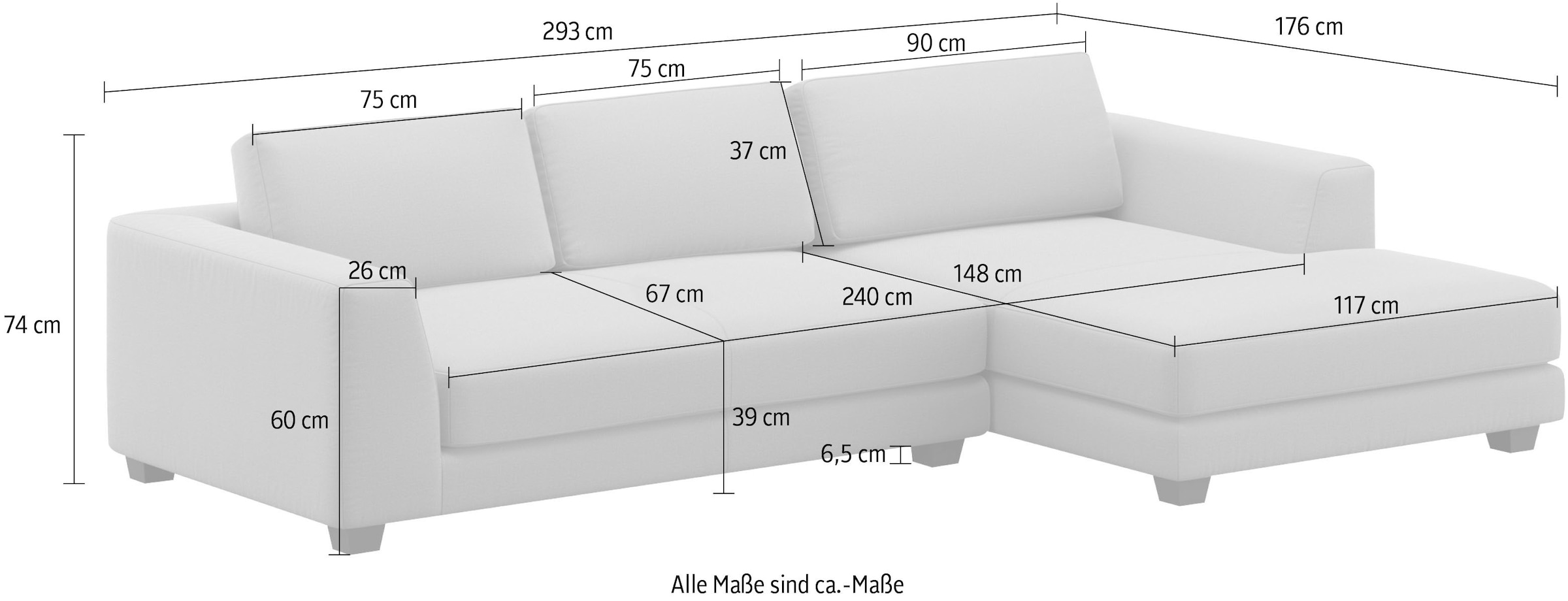 machalke® Ecksofa »atoll, L-Form«