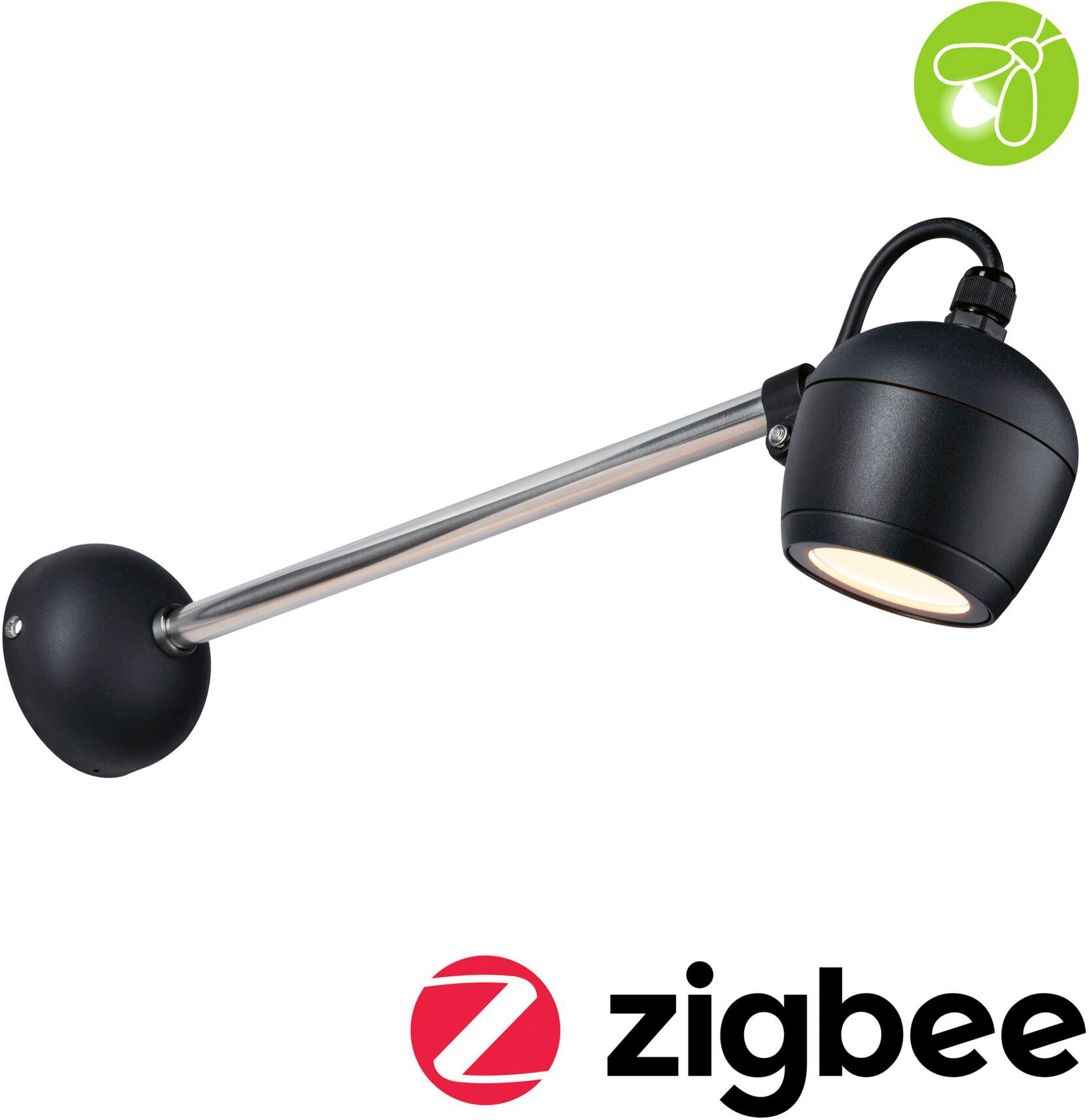 Paulmann LED Gartenleuchte »Outdoor 230V Wall Kikolo Insect friendly ZigBee«, 1 flammig, Insektenfreundlich