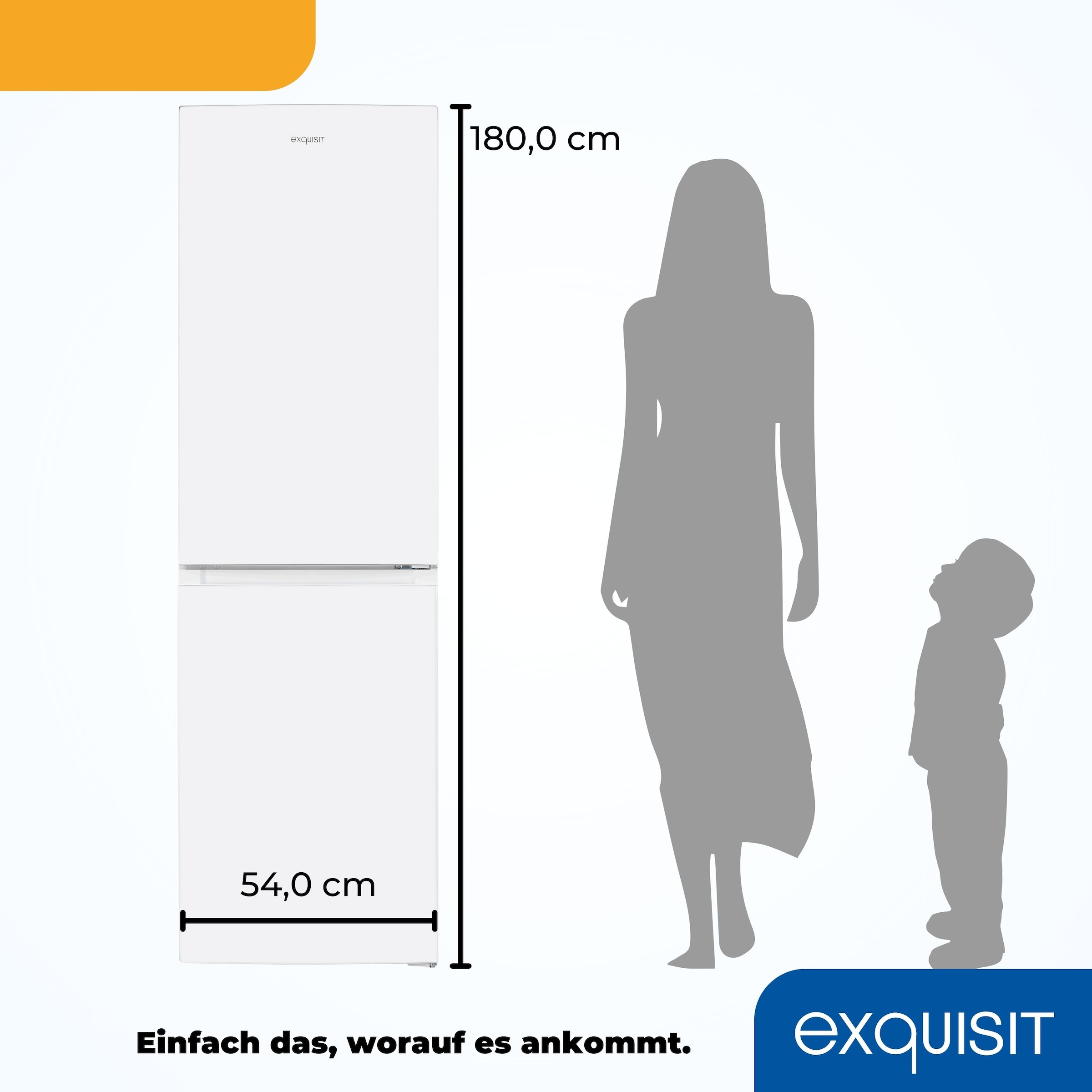 exquisit Kühl-/Gefrierkombination »KGC250-85--040D weiss«