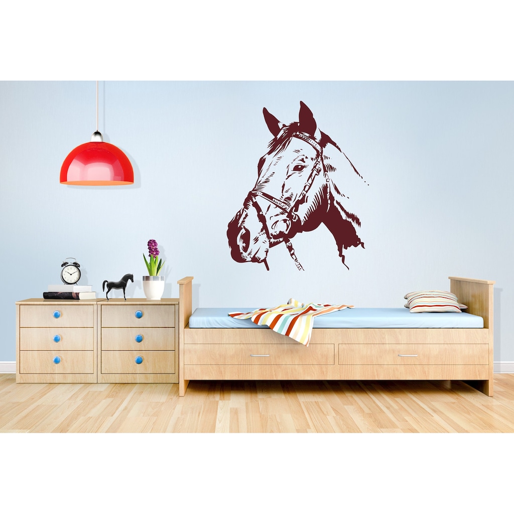Wall-Art Wandtattoo »Pferdekopf Hengst Stute«