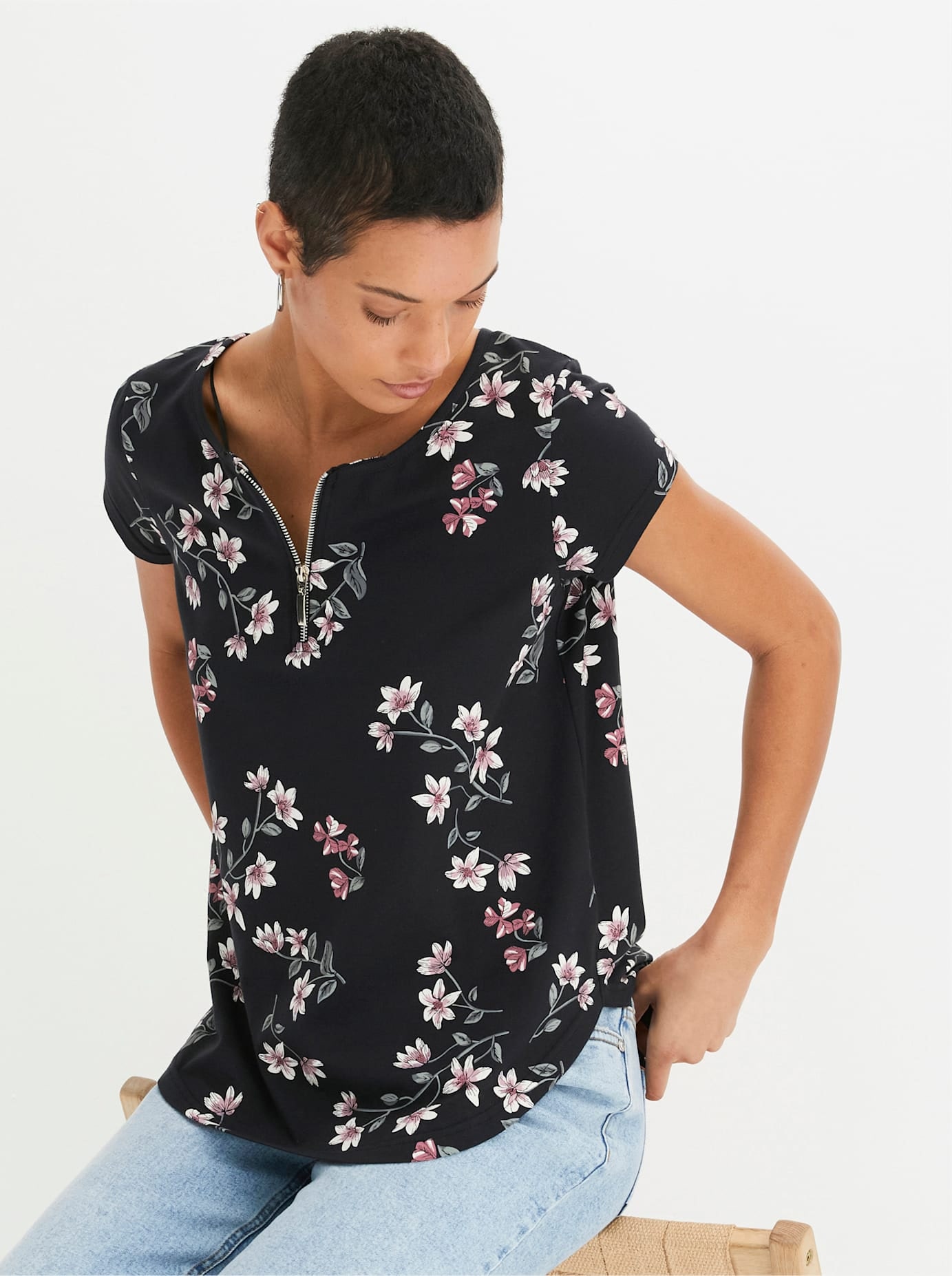Inspirationen 3/4-Arm-Shirt »Druck-Shirt« 1