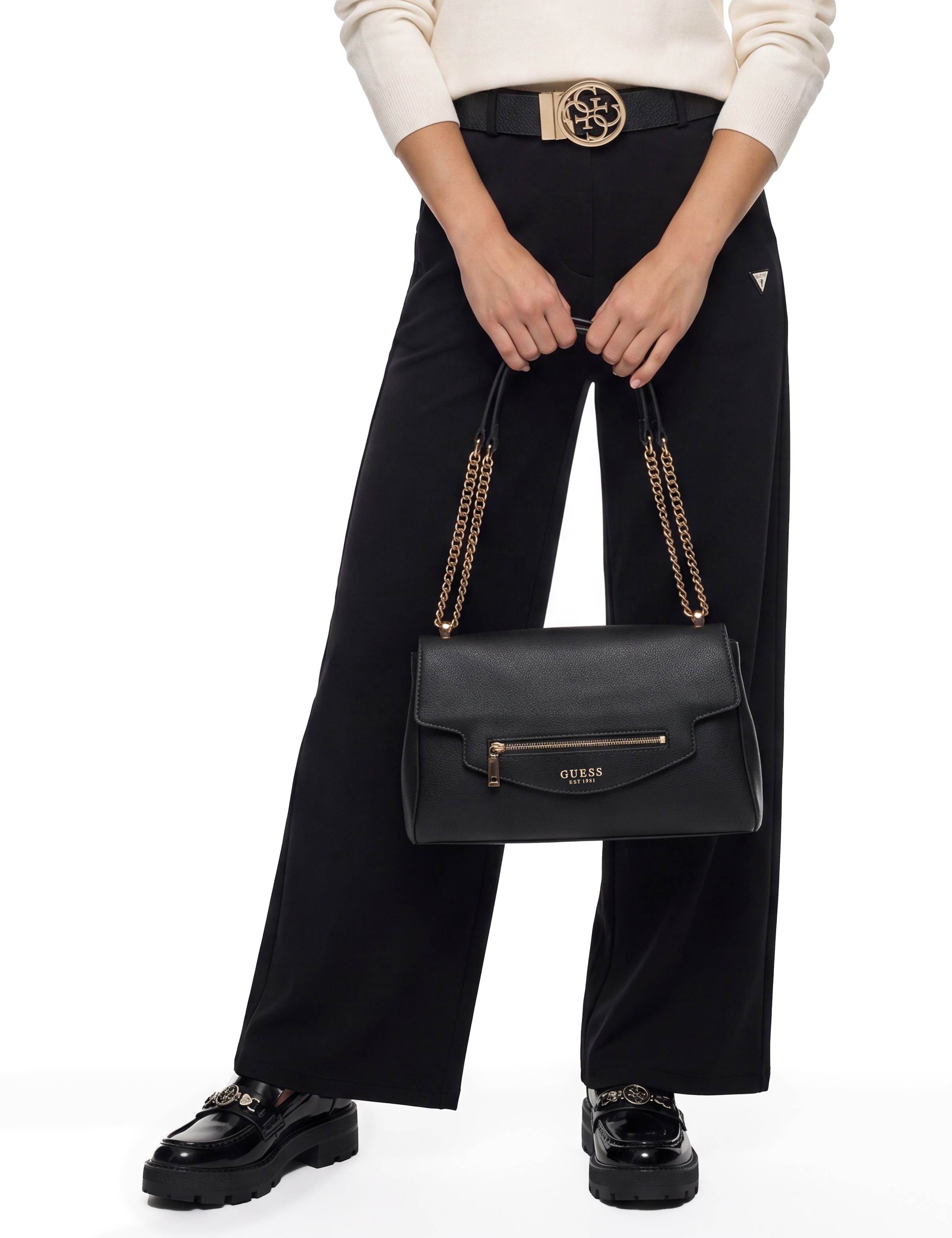 Guess Umhängetasche »ANTONIA CNVRTBL XBODY FLAP« Schultertasche, Handtasche mit praktischem Reißverschluss-Rückfach