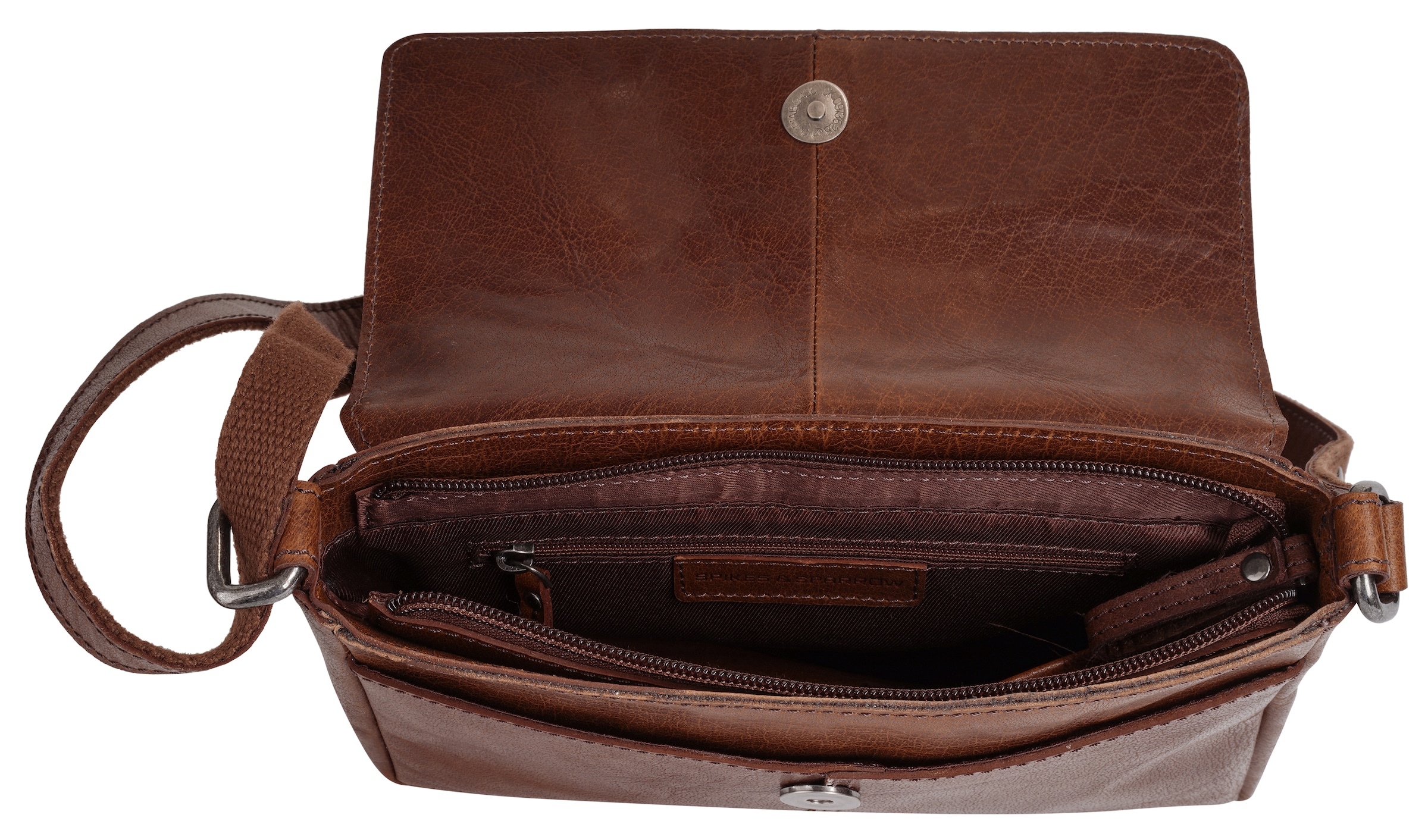 Spikes & Sparrow Umhängetasche »SPIKES & SPARROW Damen echt Leder« echt Leder