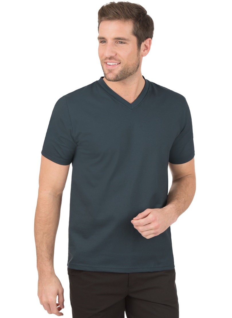 Baumwolle« online DELUXE V-Shirt Trigema T-Shirt »TRIGEMA bei OTTO bestellen
