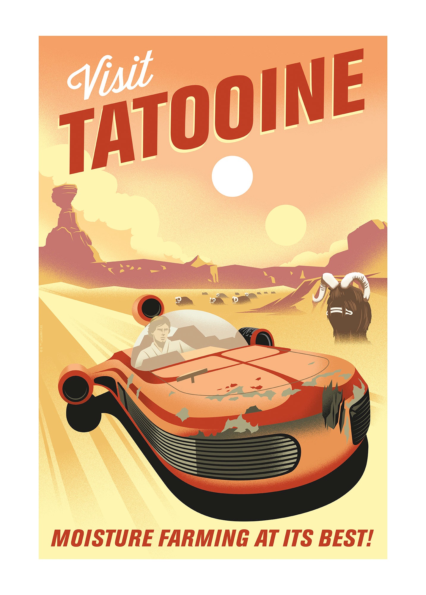 Komar Wandbild »Star Wars Visit Tatooine!«, Disney, (Set, 1 St.), 30 x 40 cm (Breite x Höhe) - Kinderzimmer, Dekoration