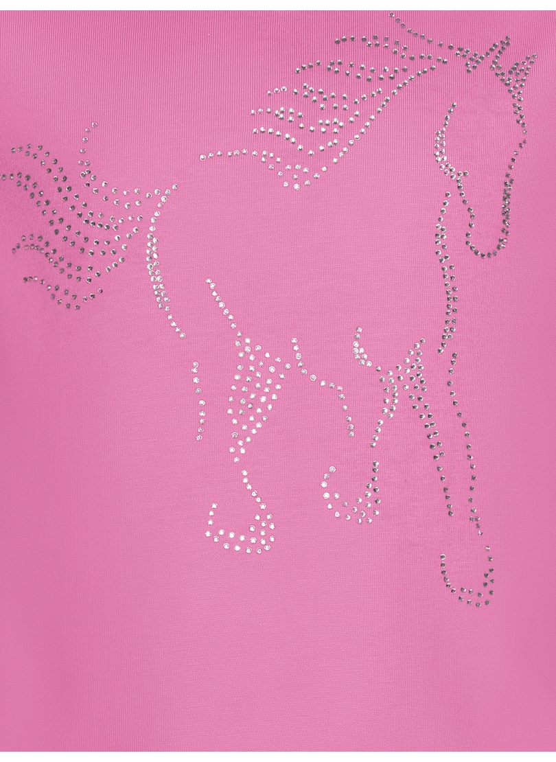 Trigema T-Shirt »TRIGEMA T-Shirt mit glitzerndem Pferde-Printmotiv«, (1 tlg.)
