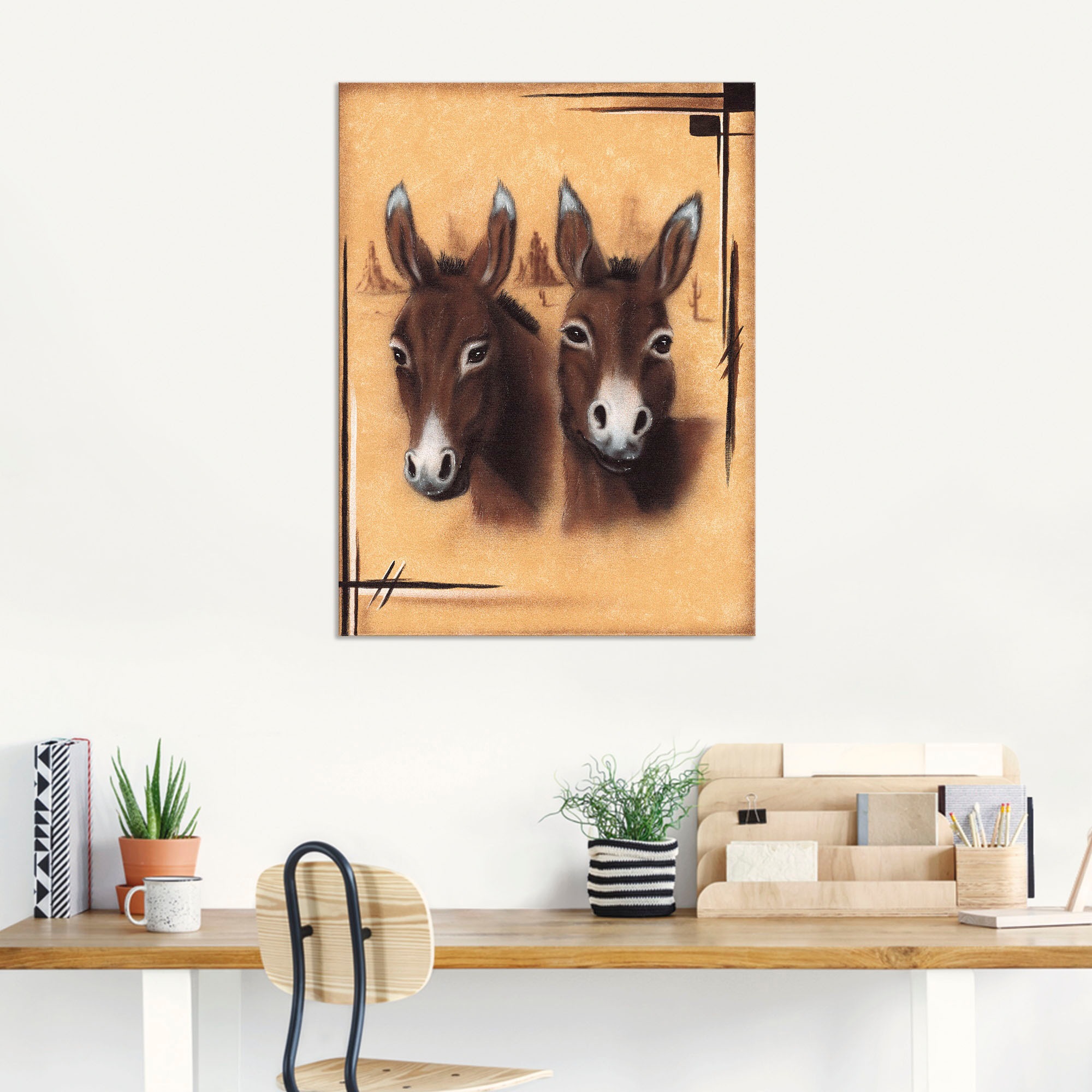 Artland Wandbild »Esel«, Esel Bilder, (1 St.), als Alubild, Leinwandbild, Wandaufkleber oder Poster in versch. Größen