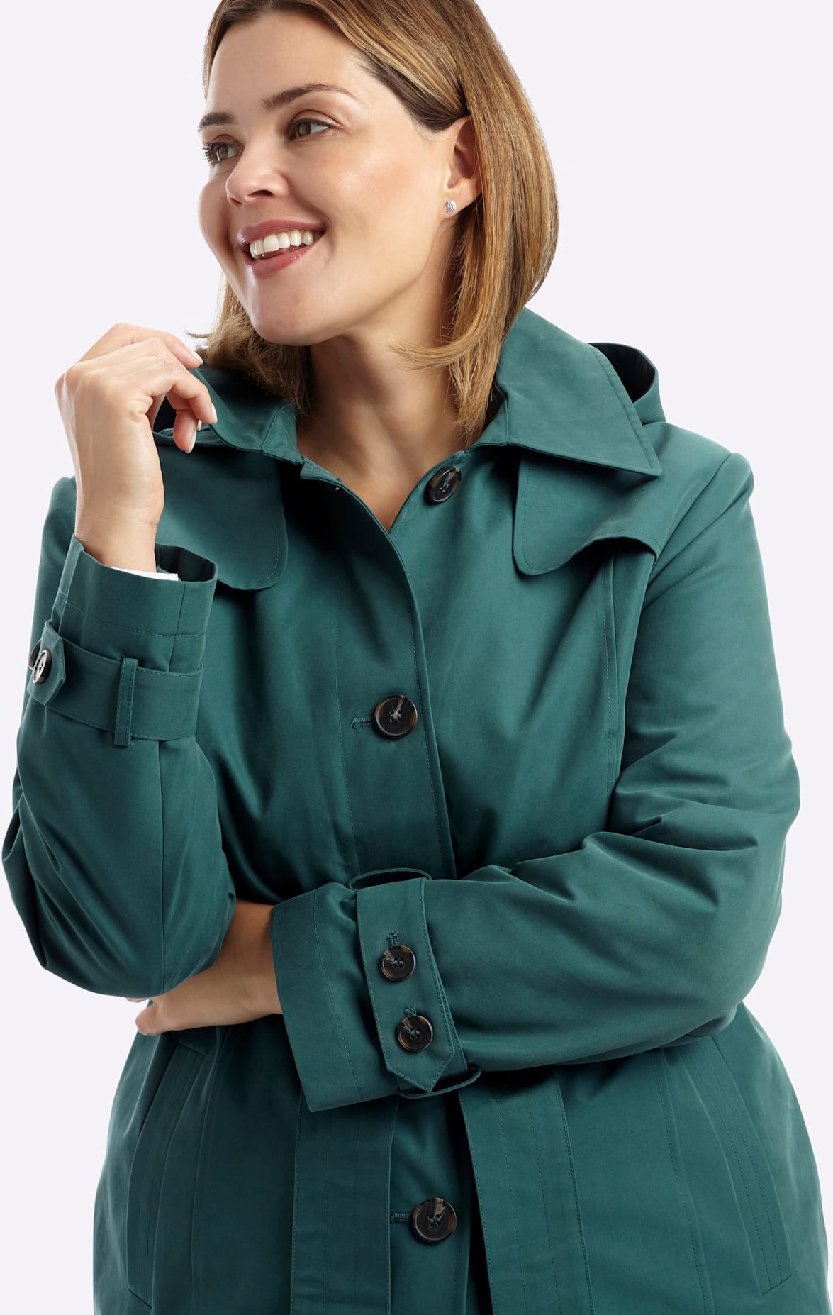 Sheego Langjacke mit Kapuze