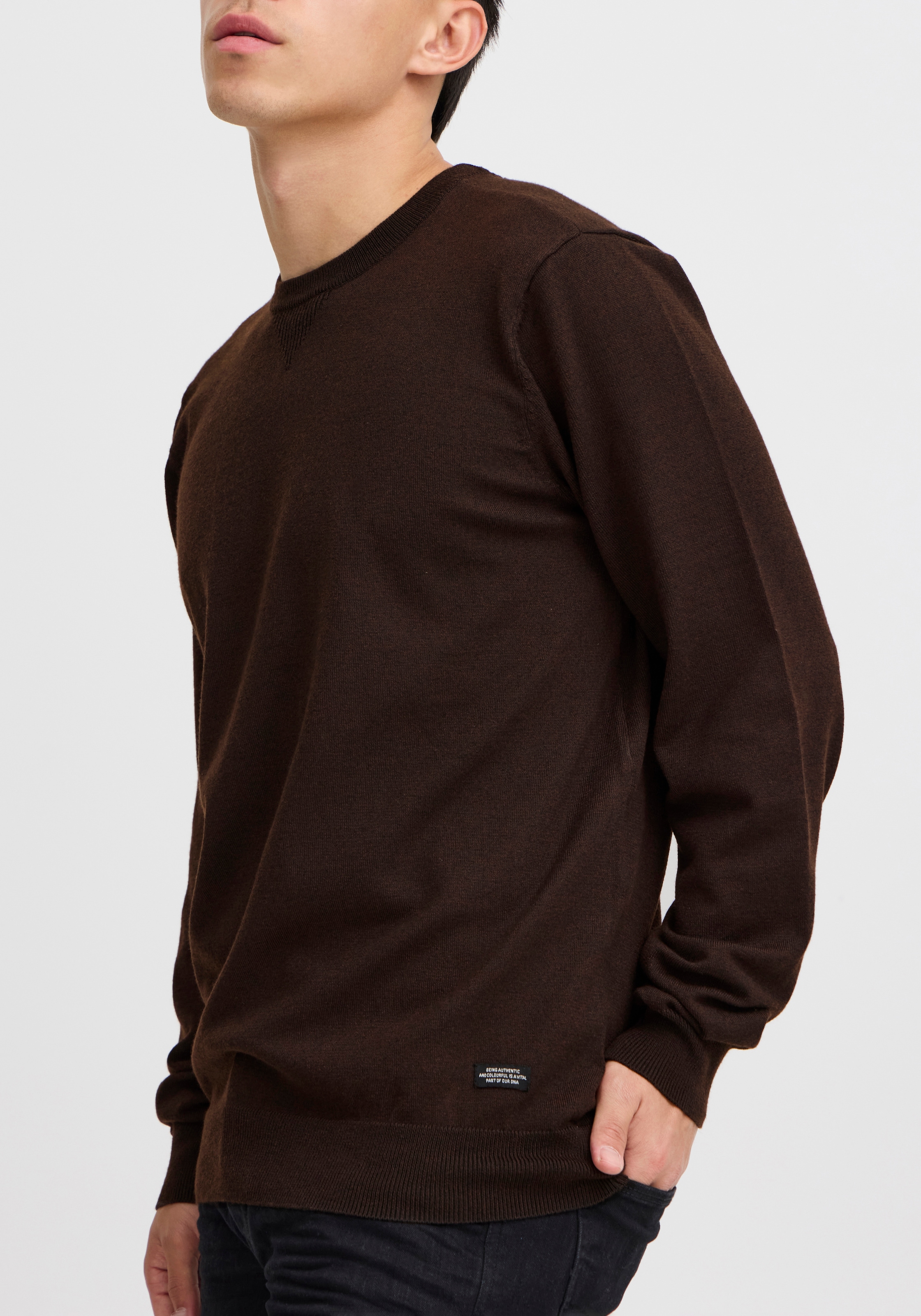 Blend Rundhalspullover »Pullover« Kunstfaser,