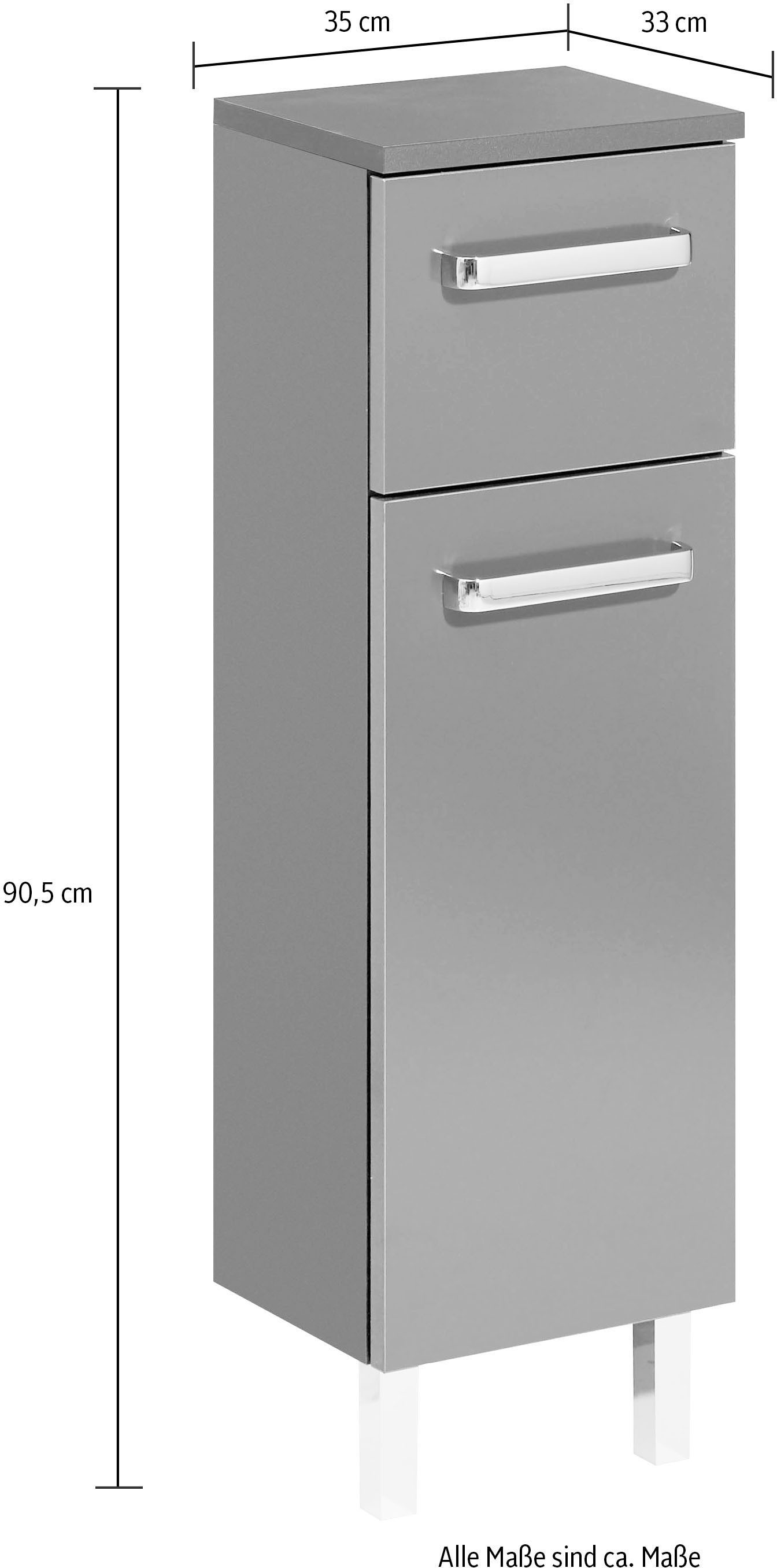 Saphir Badmöbel-Set »Quickset 311 6-teilig, Waschbeckenunterschrank und LED-Spiegelschrank«, (Set, 6 St.), inkl. Türdämpfer, Badezimmer-Set ohne Waschbecken, Badezimmer Schrank