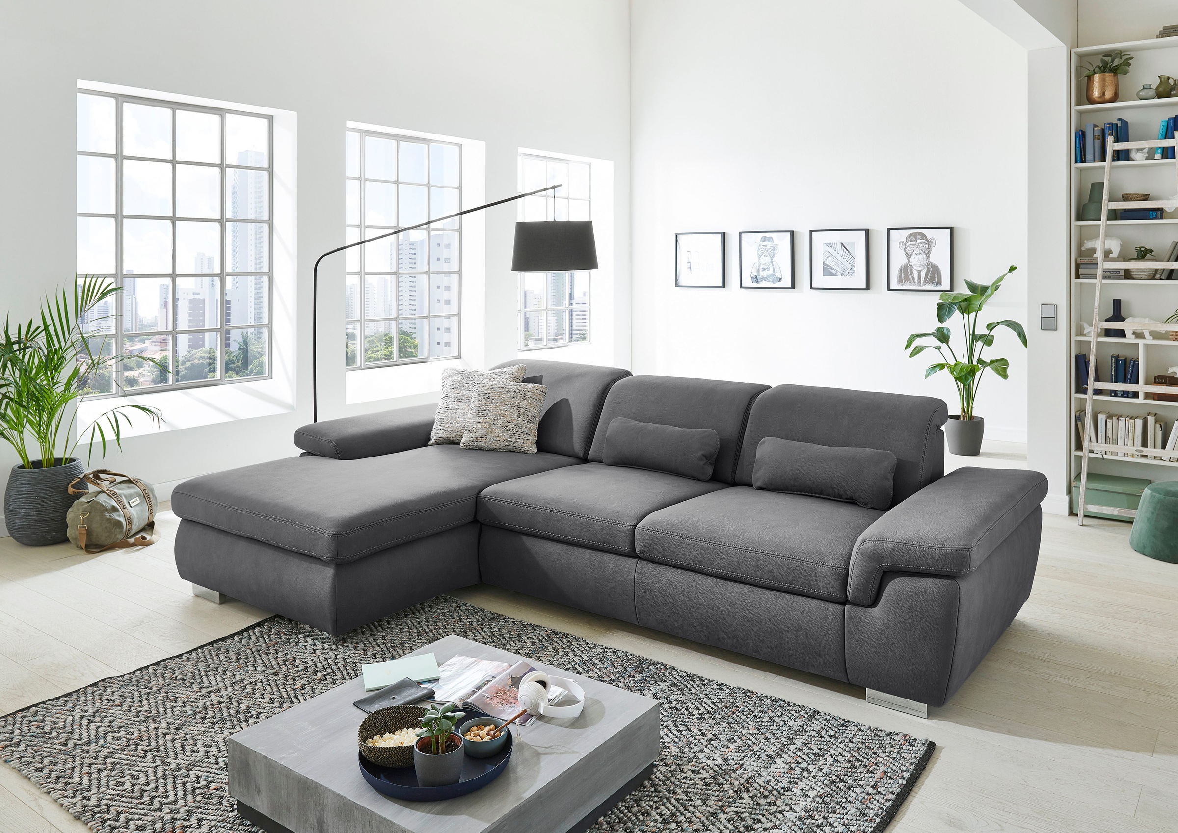 Die PlanBar Ecksofa »MP-IN17041 L-Form«, mit Sitztiefenverstellung, optional Kopfteilverstellung & Bettfunktion