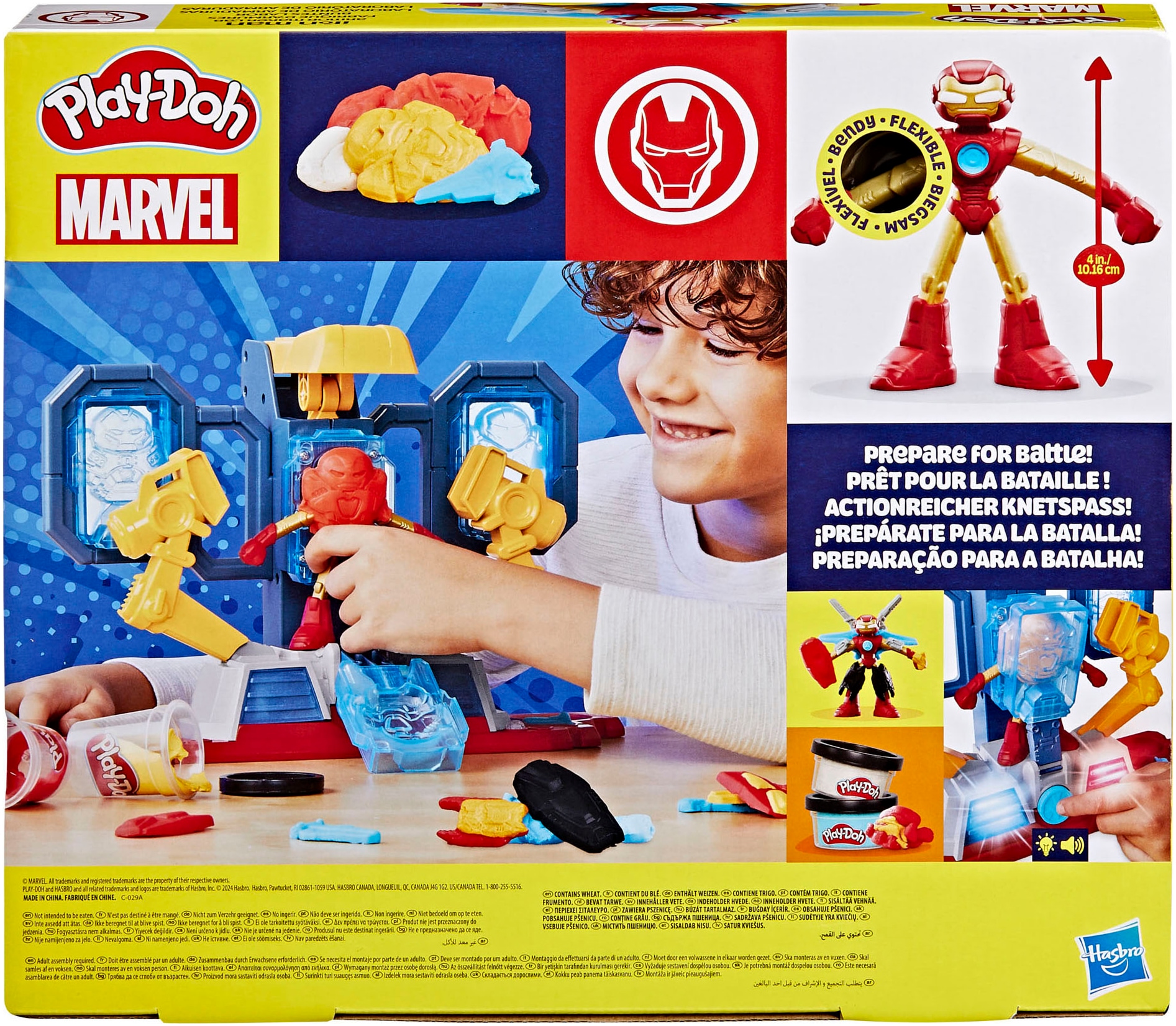 Hasbro Knete »Play-Doh, Marvel Iron Man Buntes Labor«, mit Licht und Sound