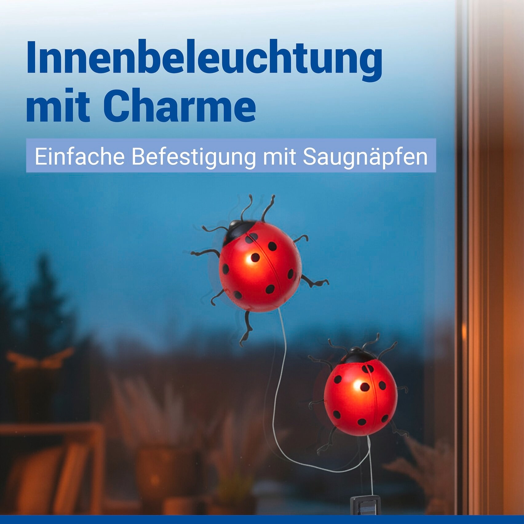 Maximex LED Gartenleuchte »Modell Marienkäfer« Warmweiß solarbetriebene Gartendekoration, leuchtet bis zu 10 Stunden