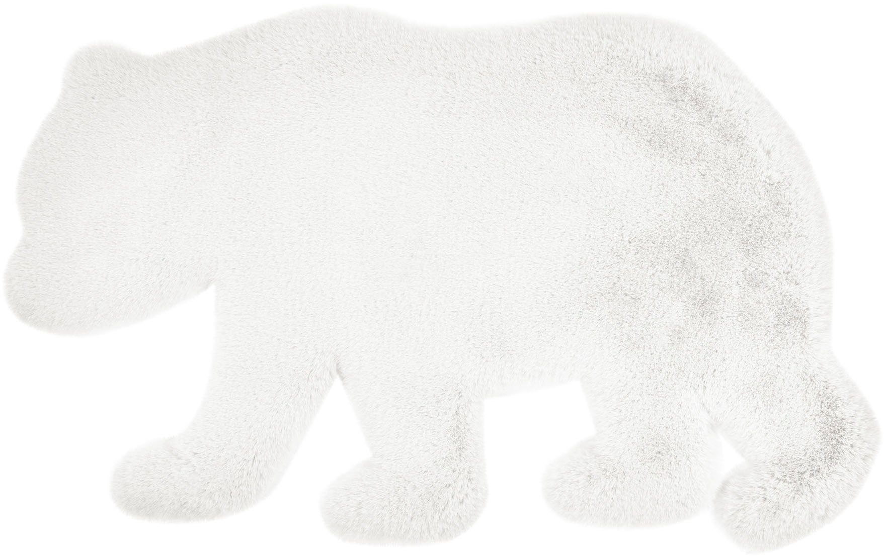 Kinderteppich Bär Tier Weiß Verschied Farben Flauschig Weich Kinderzimmer 
