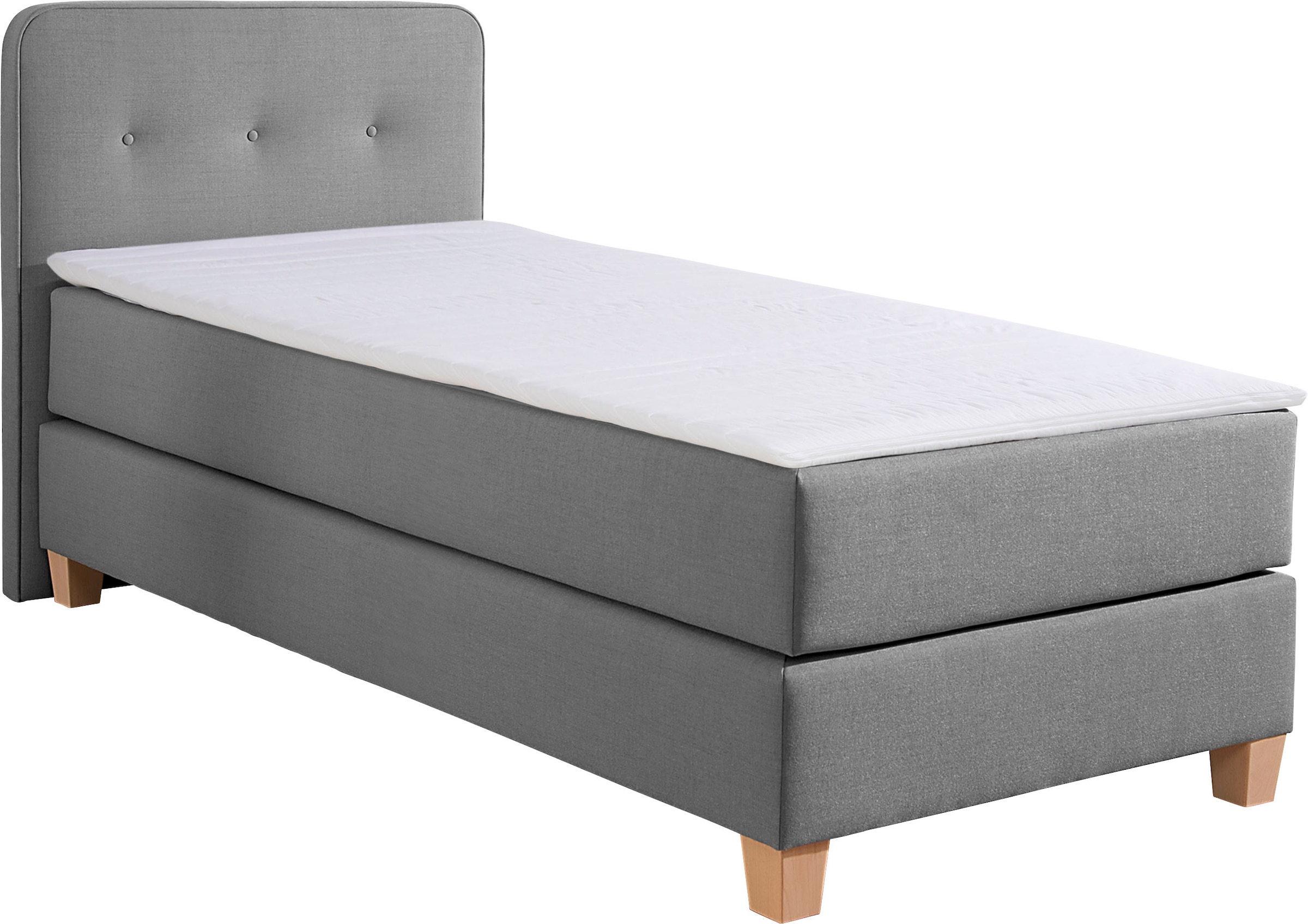 Home affaire Boxspringbett »Fargo« inkl. Topper, in 3 Matratzenarten, in Samt- oder Strukturstoff