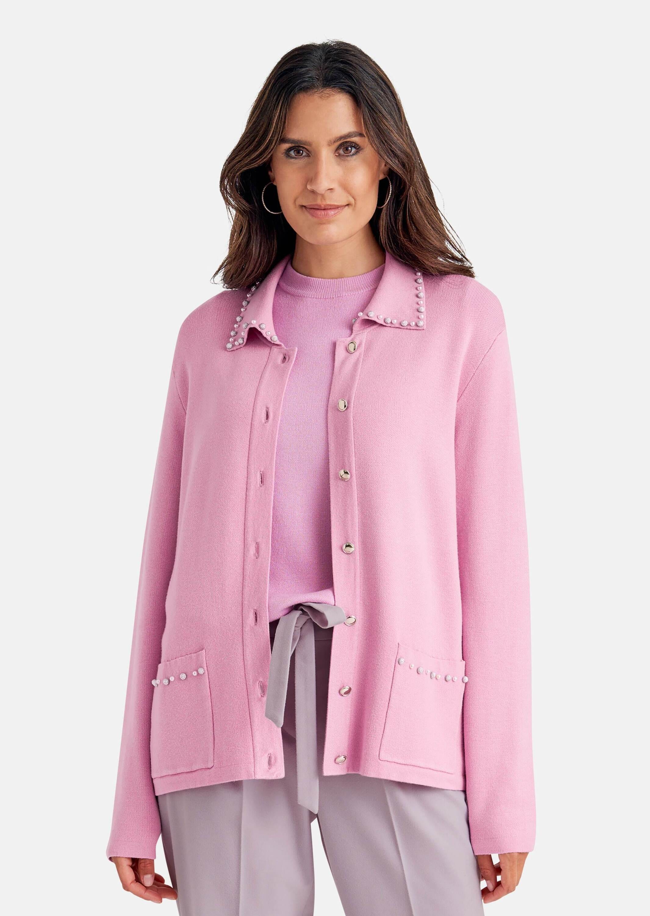 MADELEINE Strickjacke »Strickjacke Strickjacke mit Zierperlen«