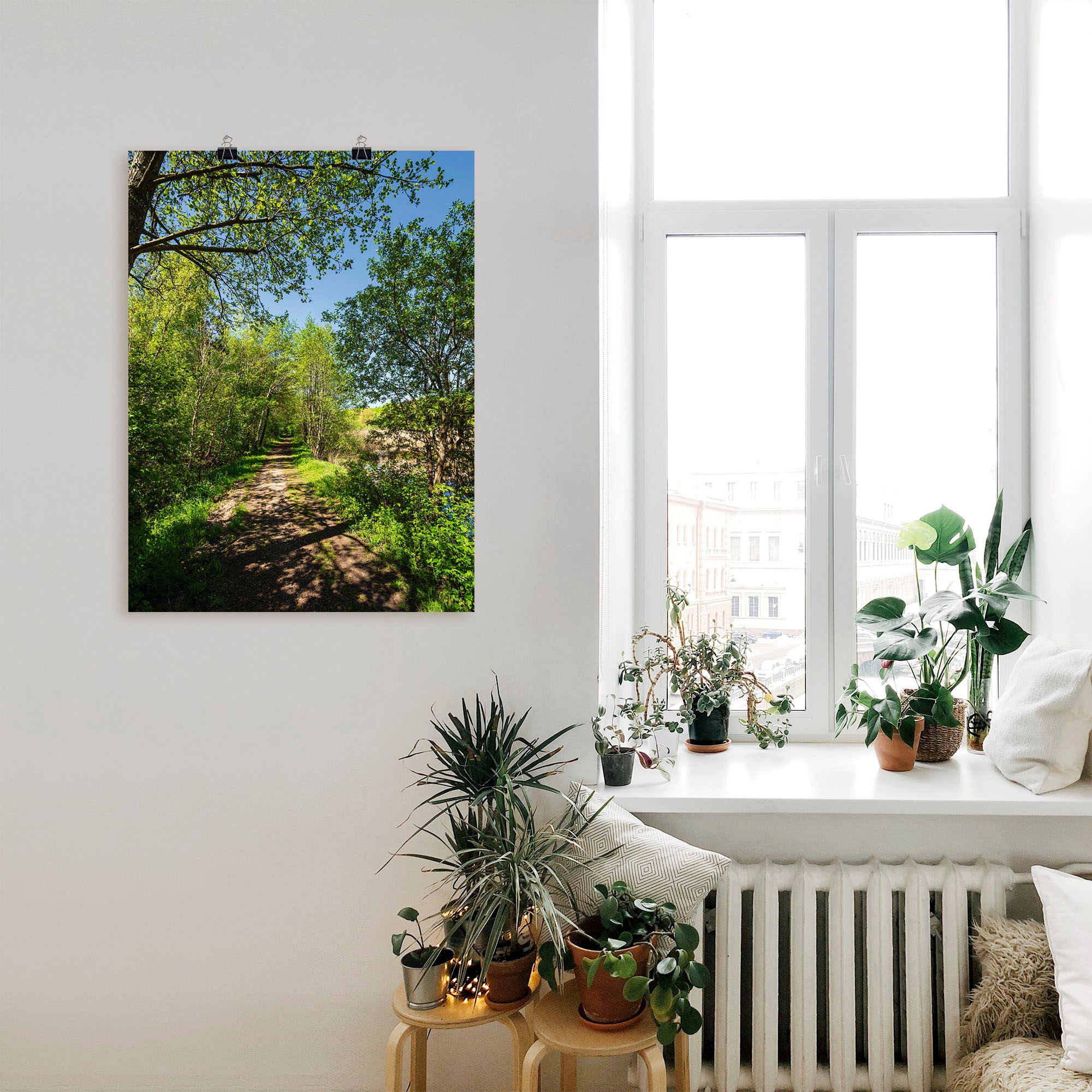 Artland Wandbild »Weg und Bäume bei Kuchelmiß«, Waldbilder, (1 St.), als Leinwandbild, Poster, Wandaufkleber in verschied. Größen