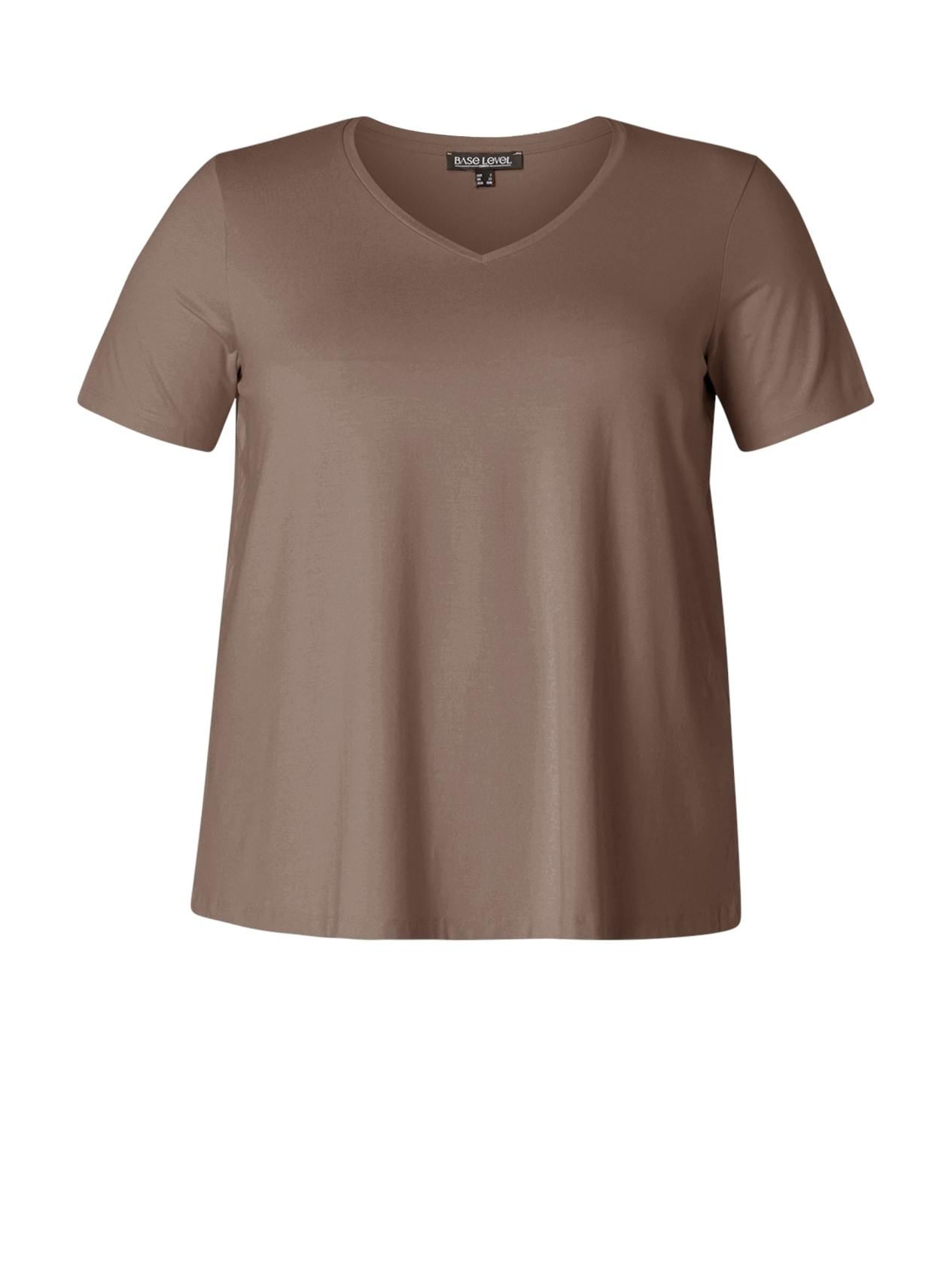 Base Level Curvy T-Shirt »Alba« mit V-Ausschnitt