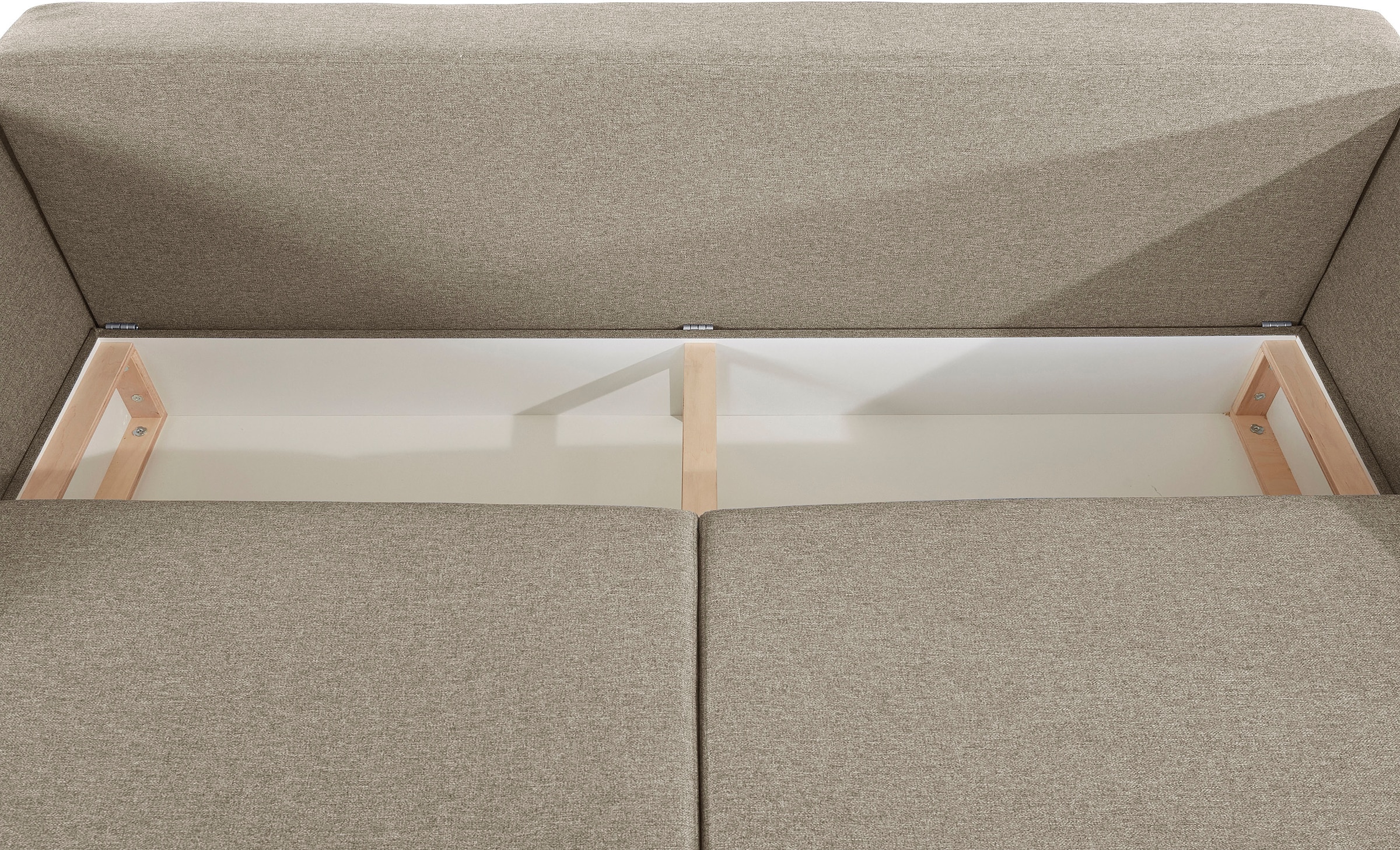 Home affaire Schlafsofa »Granbo«, incl. Bettfunktion und Bettkasten, Federkern-Polsterung, Seitentasche