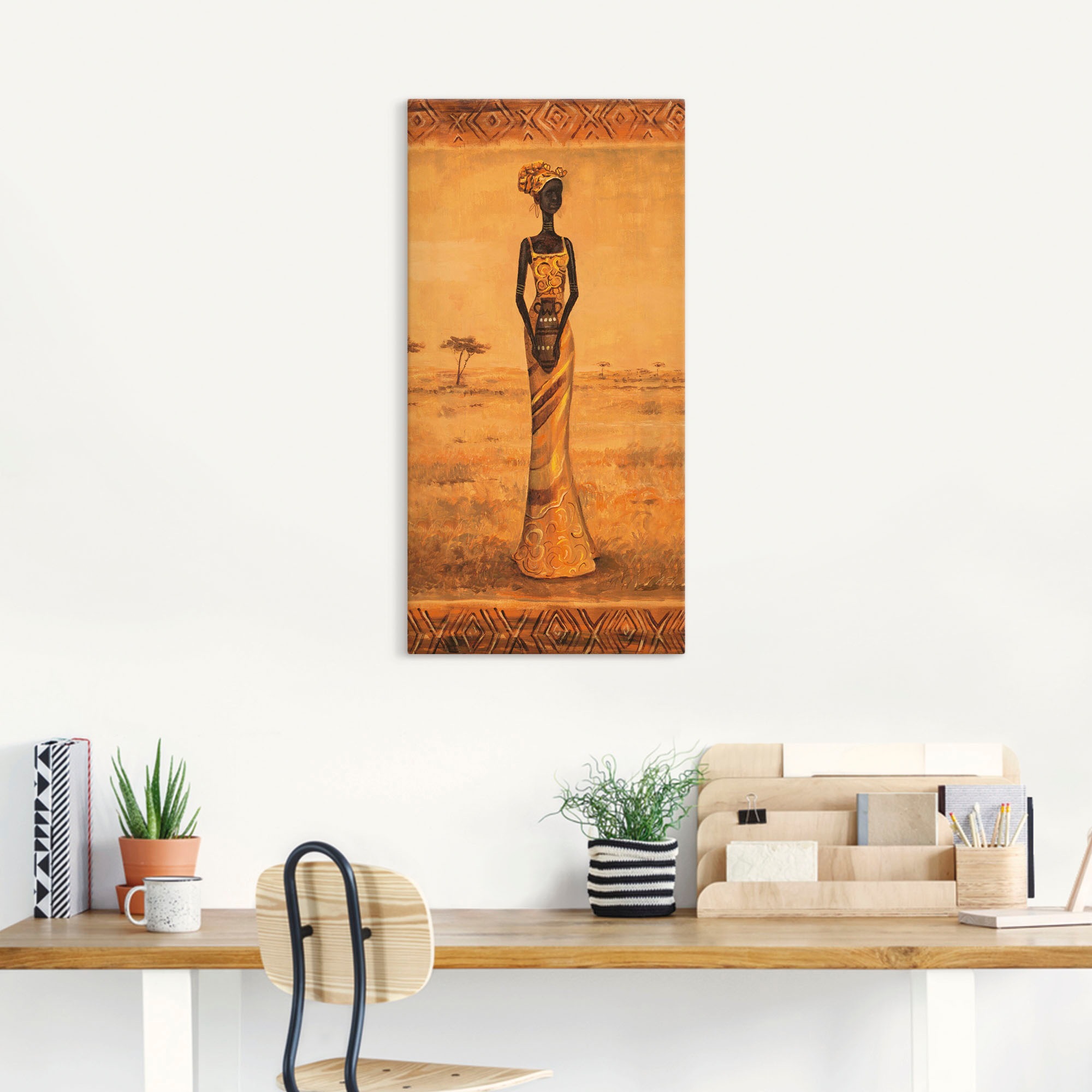 Artland Wandbild »Afrikanische Eleganz II«, Frau, (1 St.), als Leinwandbild, Wandaufkleber in verschied. Größen