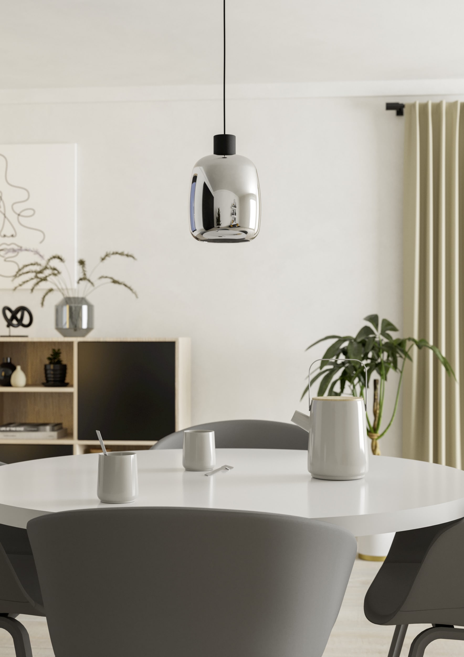 EGLO Hängeleuchte »MOLOCHIO-Z Pendellampe - Stahl - LED - 1X3,7W - IP20« LED-Modul 1 Stk. Kaltweiß | Neutralweiß | Warmweiß Hängelampe, Deckenlampe, Wohnzimmer, Esszimmer, H110 x Ø18 cm