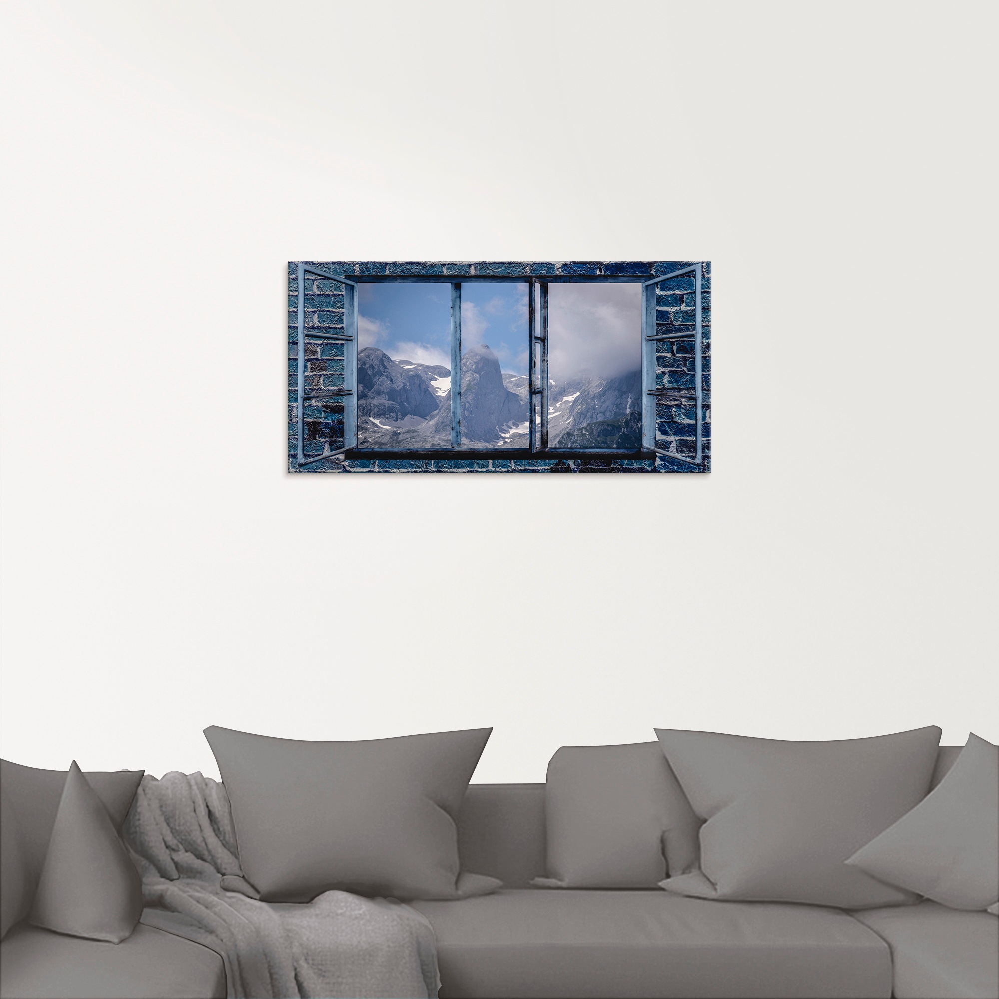 Artland Glasbild »Fensterblick - Hochkönig«, Fensterblick, (1 St.), in verschiedenen Größen