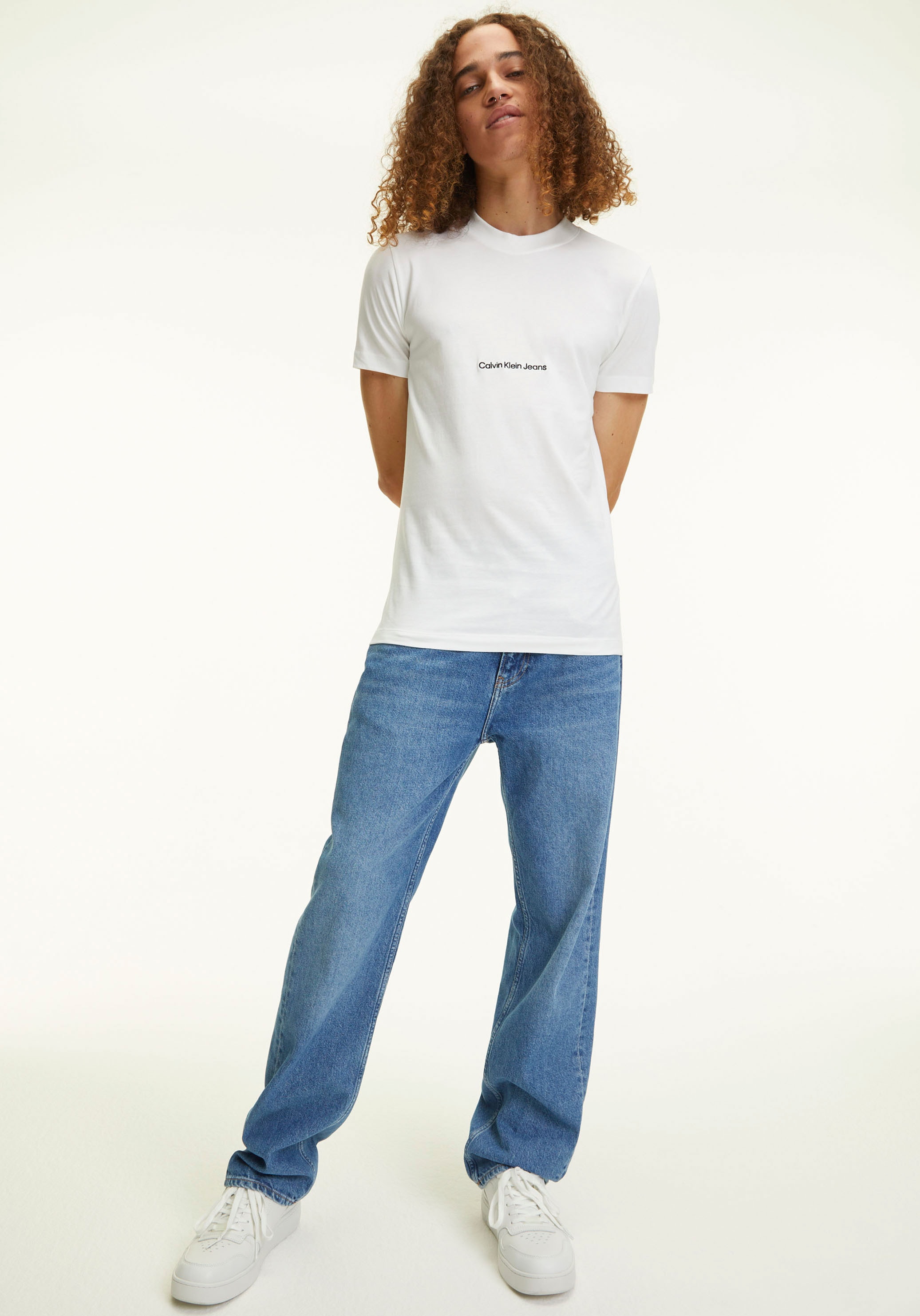 Klein Calvin Calvin Kurzarmshirt, bei bestellen OTTO Jeans Jeans Logoprint mit Klein online