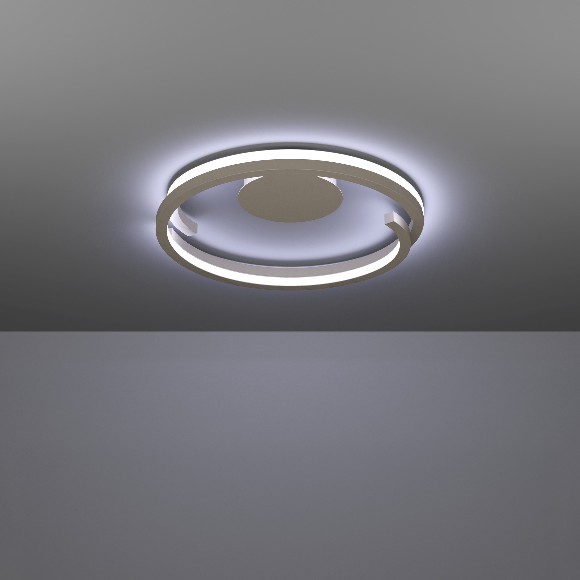 EGLO Deckenleuchte »MEZZOMONTE Deckenlampe - Alu, Stahl - LED - 40W - IP20« LED-Modul 1 Stk. Kaltweiß | Neutralweiß | Warmweiß Wohzimmerlampe, Esszimmerlampe, Flur, Schlafzimmer, H5 x Ø48 cm