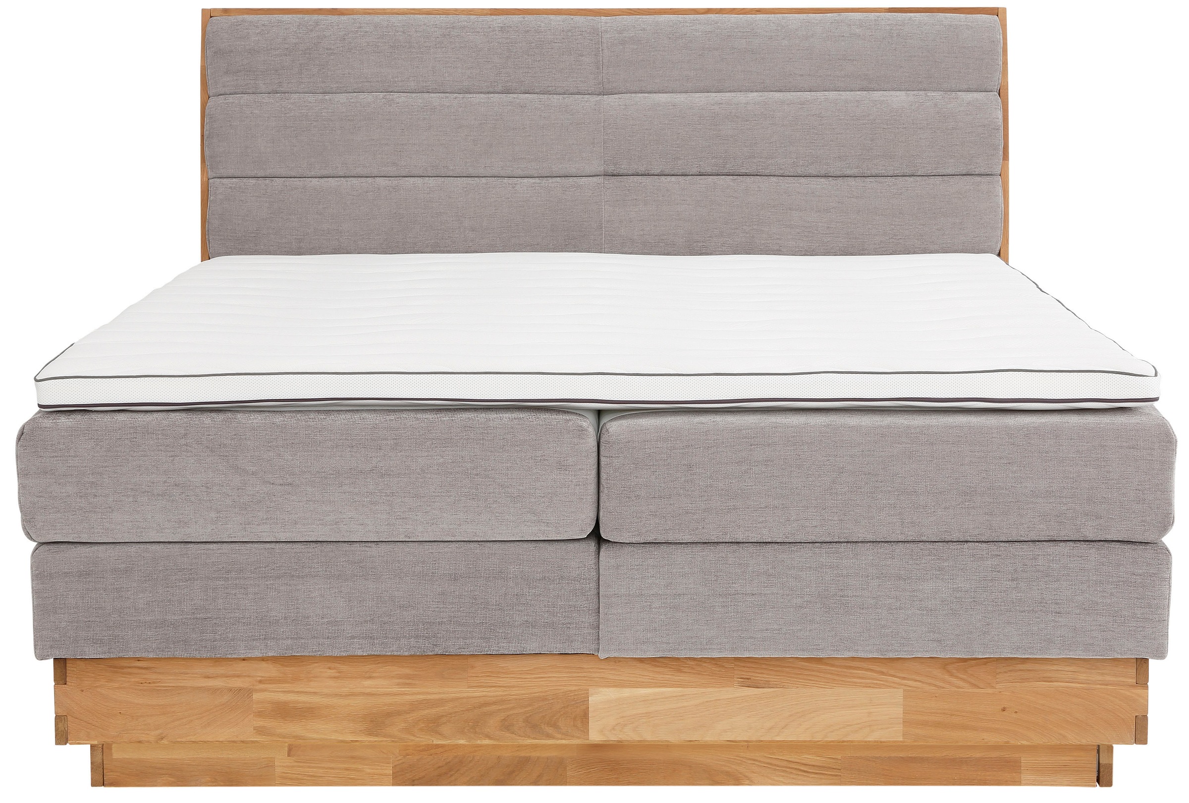 OTTO products Boxspringbett »Jenna«, ohne LED-Beleuchtung, mit zertifizierten, recycelten Bezugsstoffen