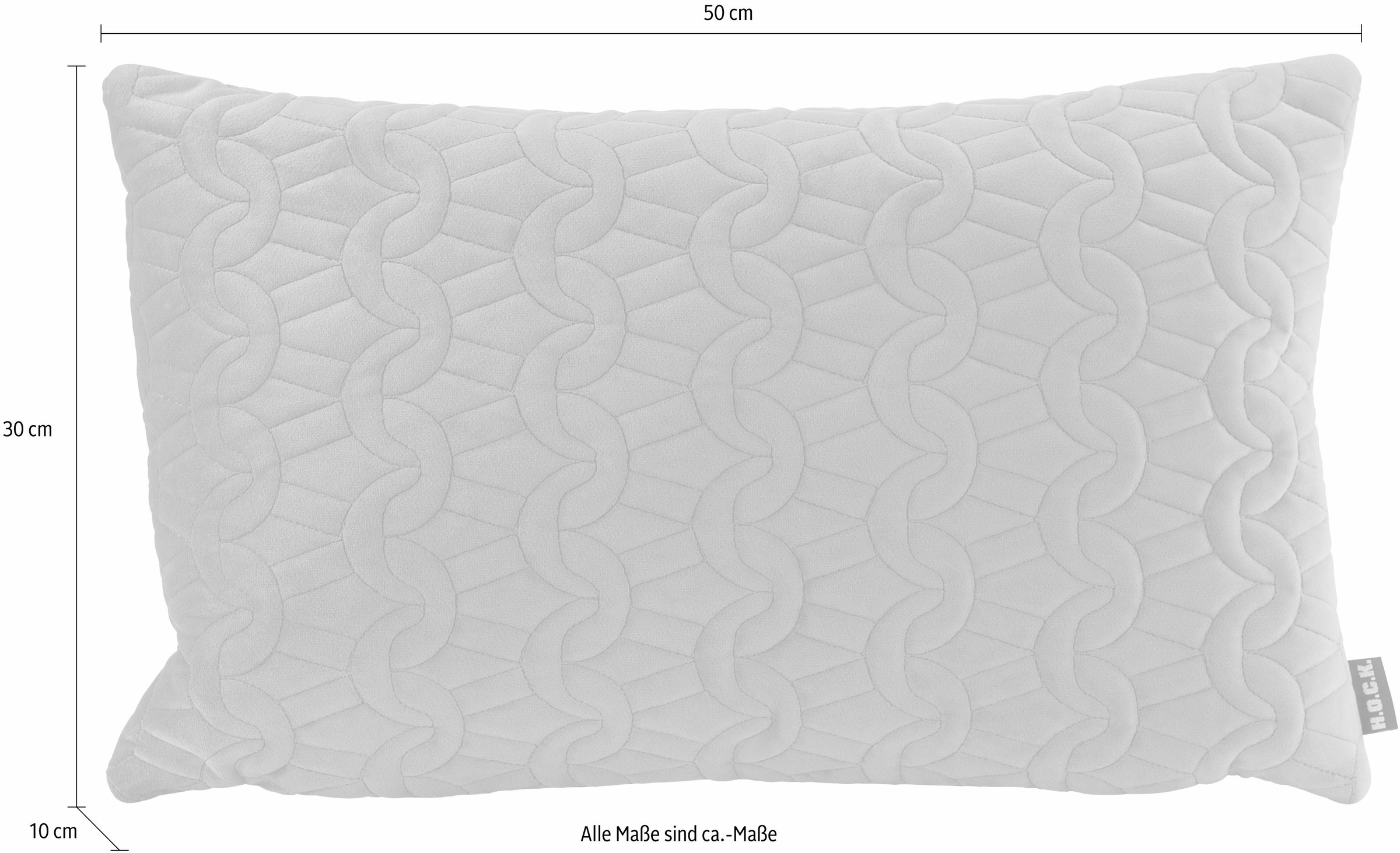 H.O.C.K. Dekokissen »Soft Nobile« mit Steppmuster, Kissenhülle mit Füllung, 1 Stück