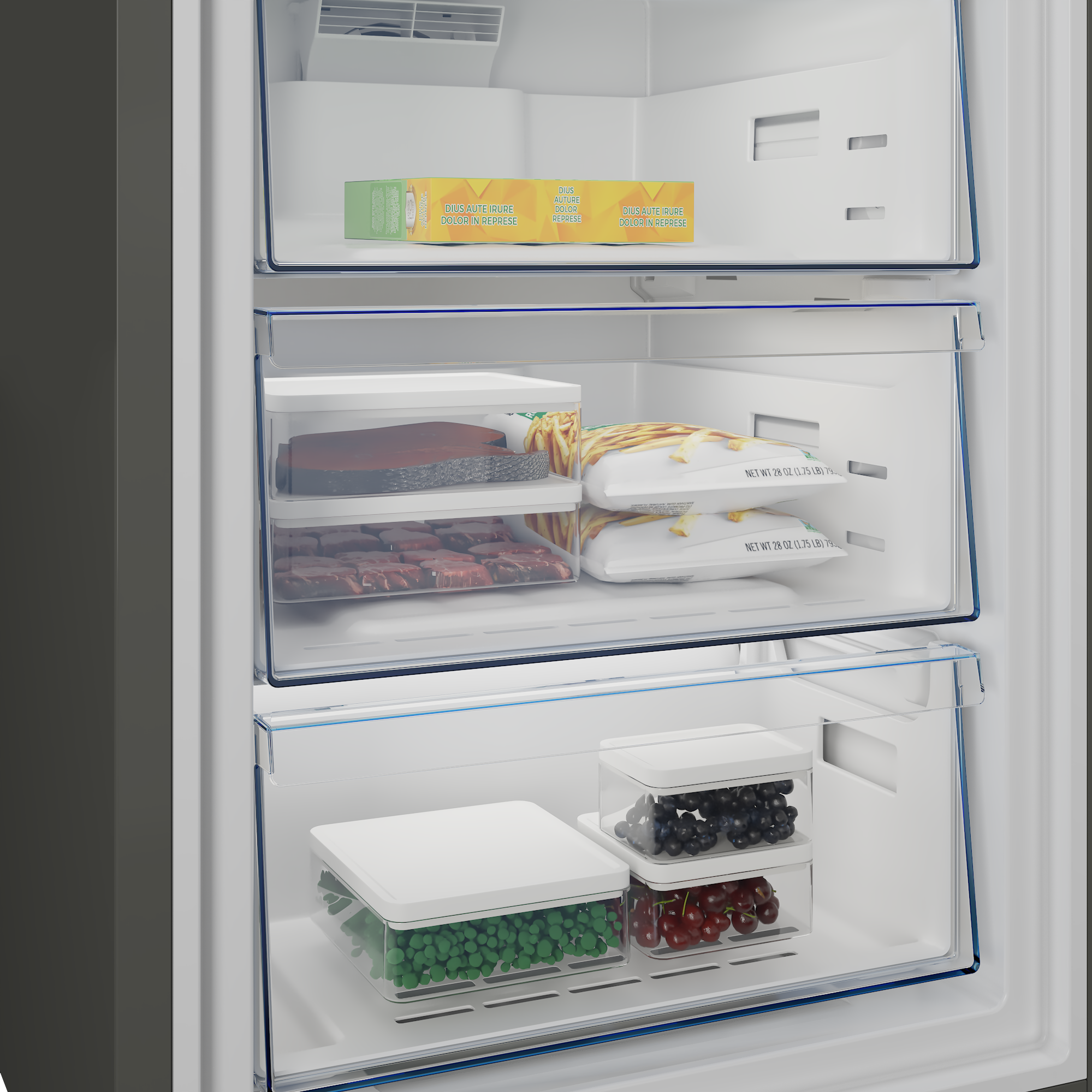 BEKO Kühl-/Gefrierkombination »B5RCNA376HXB« 186,5 cm hoch 59,5 cm breit Volle Kapazität – ohne Abtauen