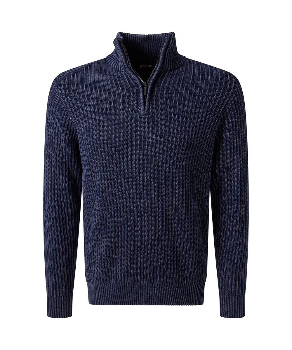 Pioneer Authentic Jeans Troyer »Knit 1/1 Troyer« in Strick-Optik