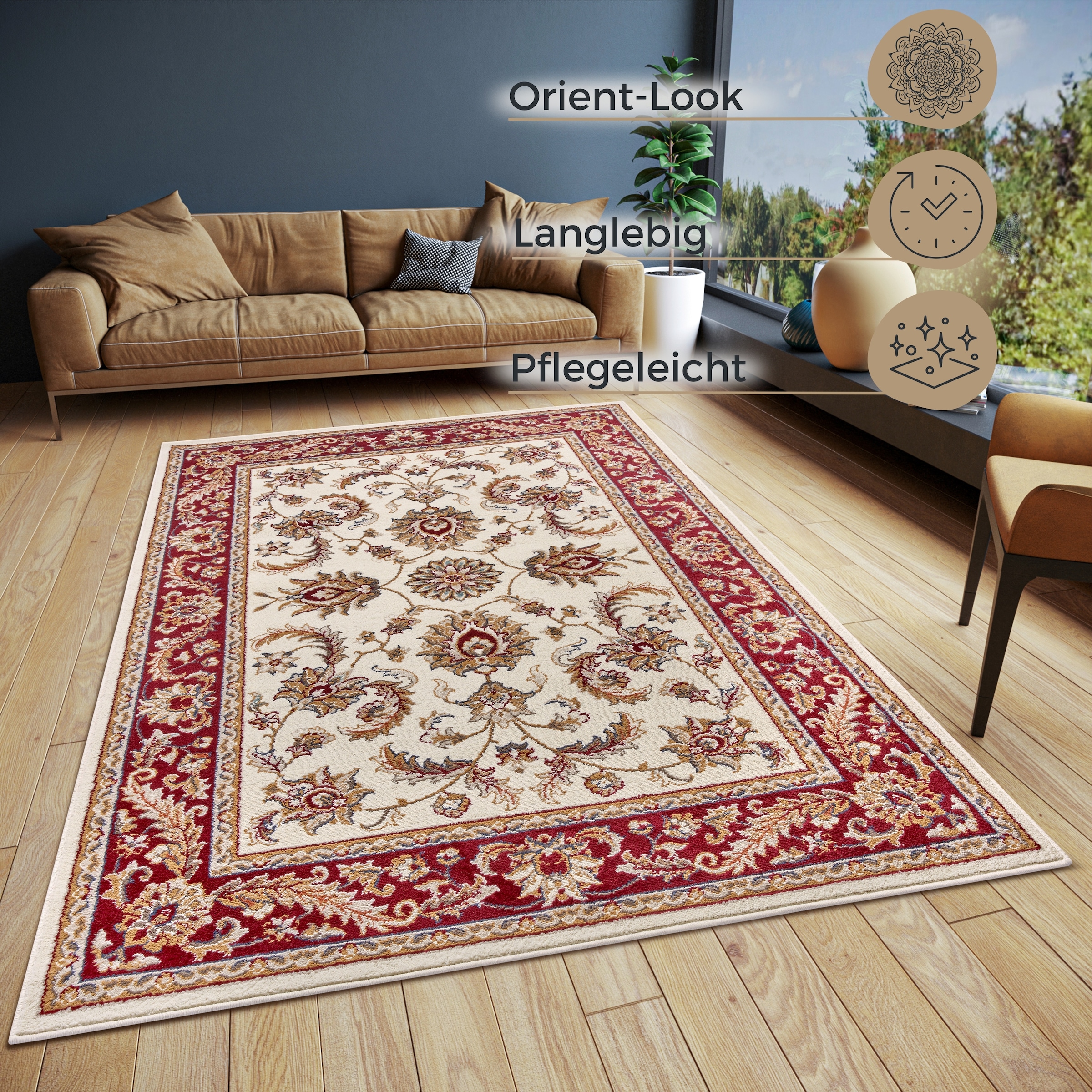 HANSE Home Teppich »Reni«, rechteckig, 8 mm Höhe, Läufer, Orientalisch, Kurzflor, Wohnzimmer, Schlafzimmer, Esszimmer