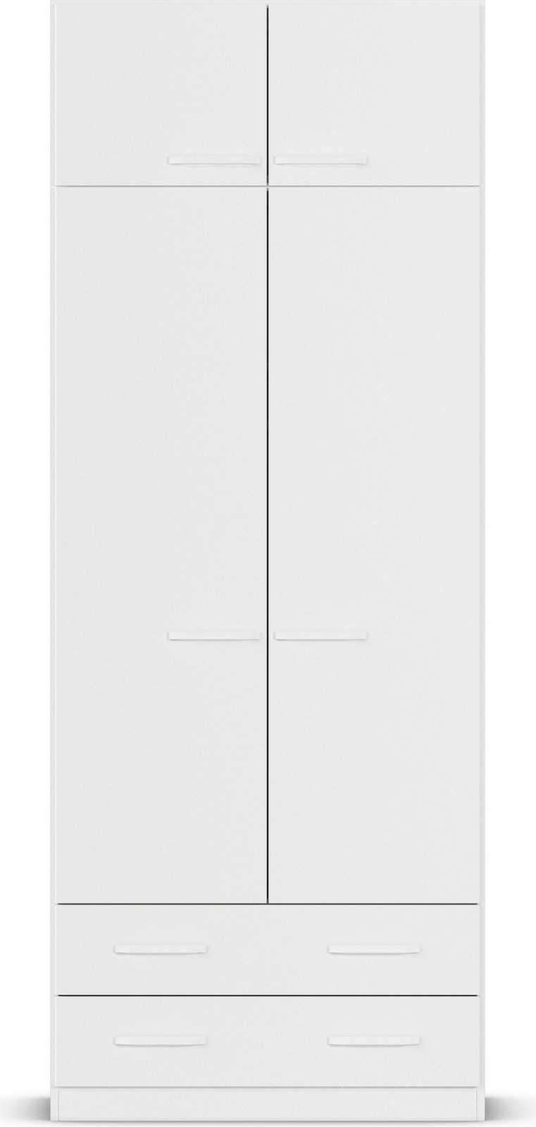 rauch Drehtürenschrank »Prandon B«, (Set, 2 St.), mit 2 Schubladen sowie Aufsatzelement, Metallgriffe quer