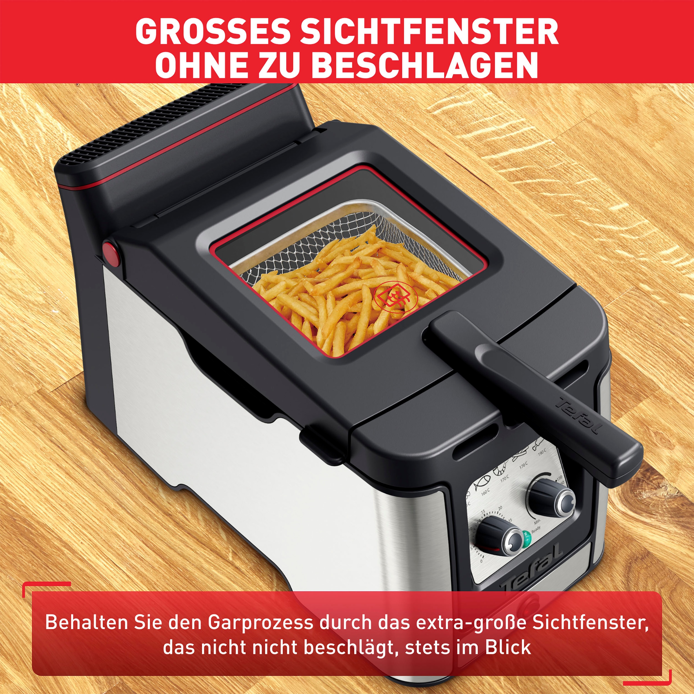 Tefal Fritteuse »Clear Duo«, 2000 W, Fassungsvermögen 3,5 l, aktives Filtersystem, Thermostat, Timer, FR600D
