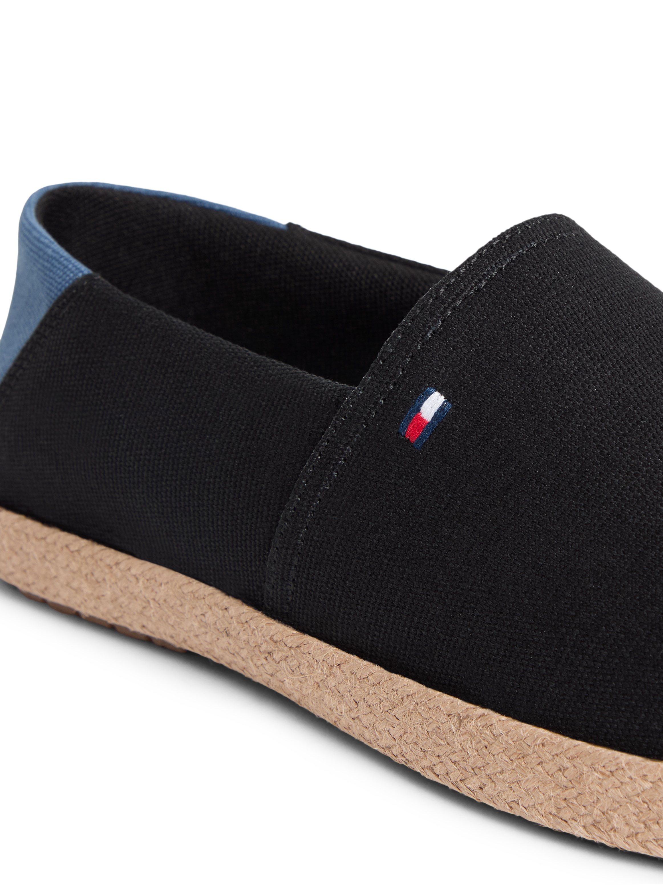 Tommy Hilfiger Espadrille »CORE HILFIGER ESPADRILLE TEXTILE«  Slipper, Schlupfschuh, Flats mit typischem Jutebezug