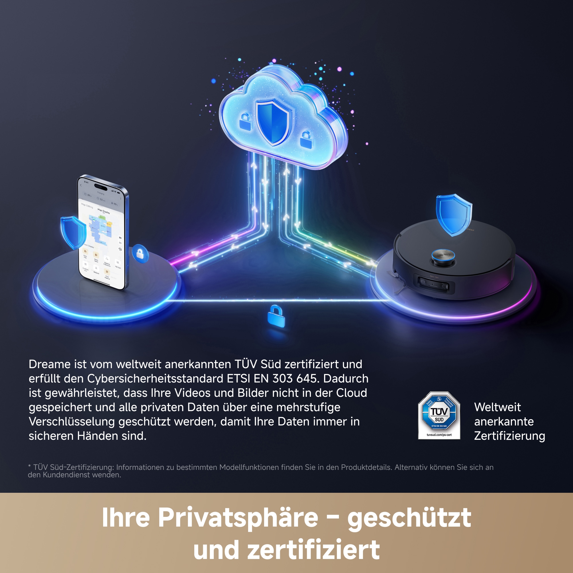 Dreame Nass-Trocken-Saugroboter »Aqua20 Pro Ultra Roller X Complete Marble Black« Vollautomatische Absaugstation, App-Steuerung