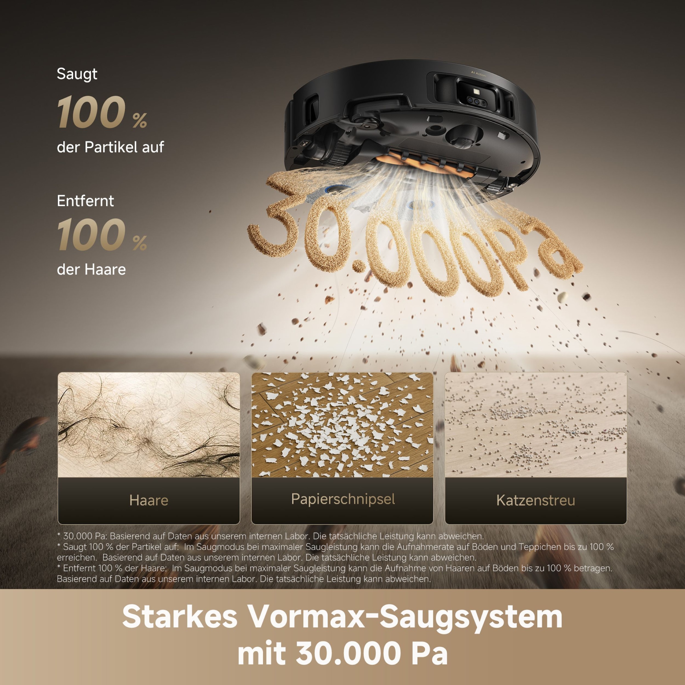 Dreame Nass-Trocken-Saugroboter »Matrix 10 Ultra« Mop-Wechsel, drei Reinigungsmittel, überwindet Hindernisse, 30.000 Pa