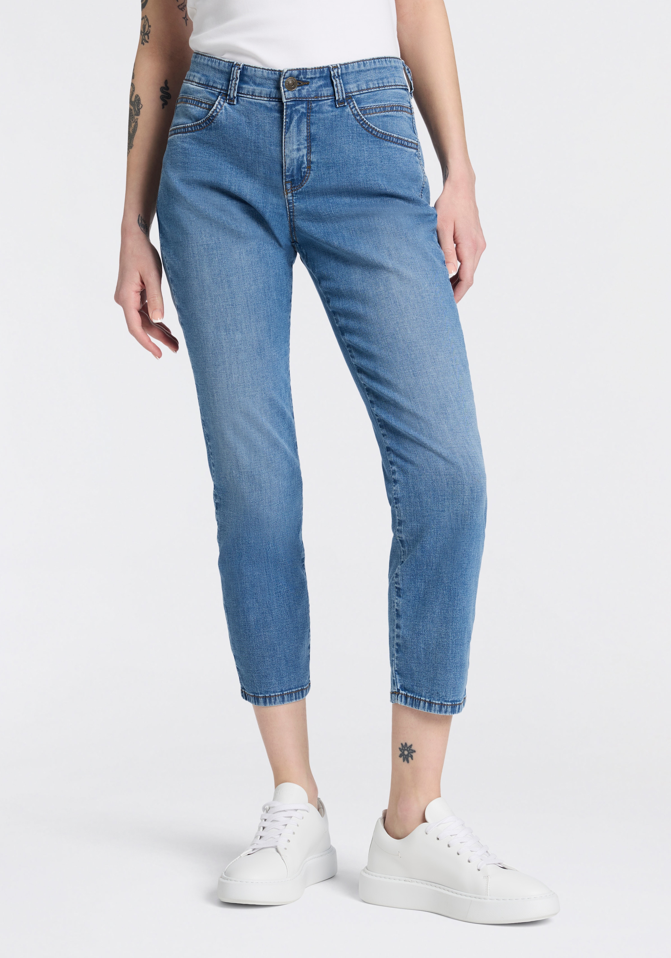 MAC Ankle-Jeans »Slim 7/8« Kontrastfarbene Nähte