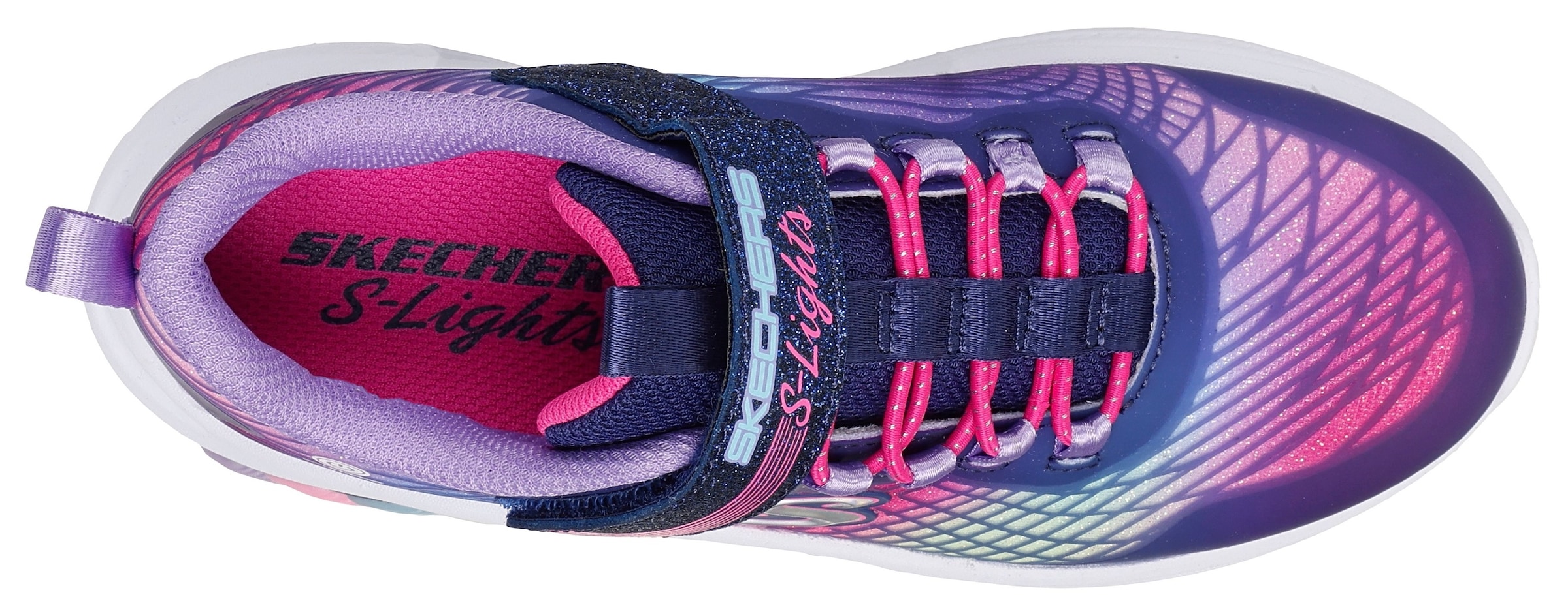 Skechers Sneaker »RAINBOW CRUISERS«, Kinderschuh mit Farbverlauf, Größenschablone zum Download